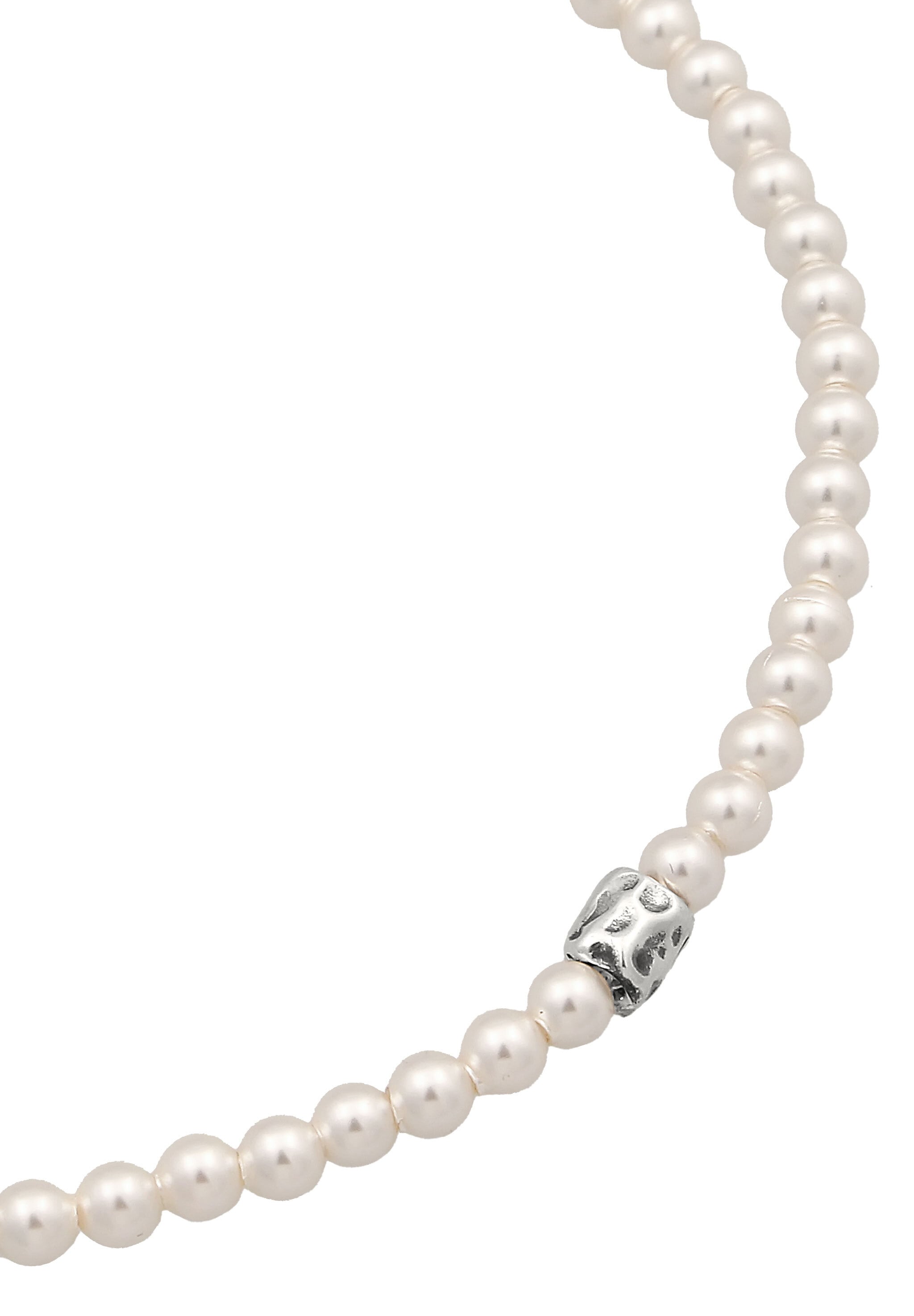 Kuzzoi Armkette »Armband Perlen von Swarovski® Weiß 925 Sterling Silber«