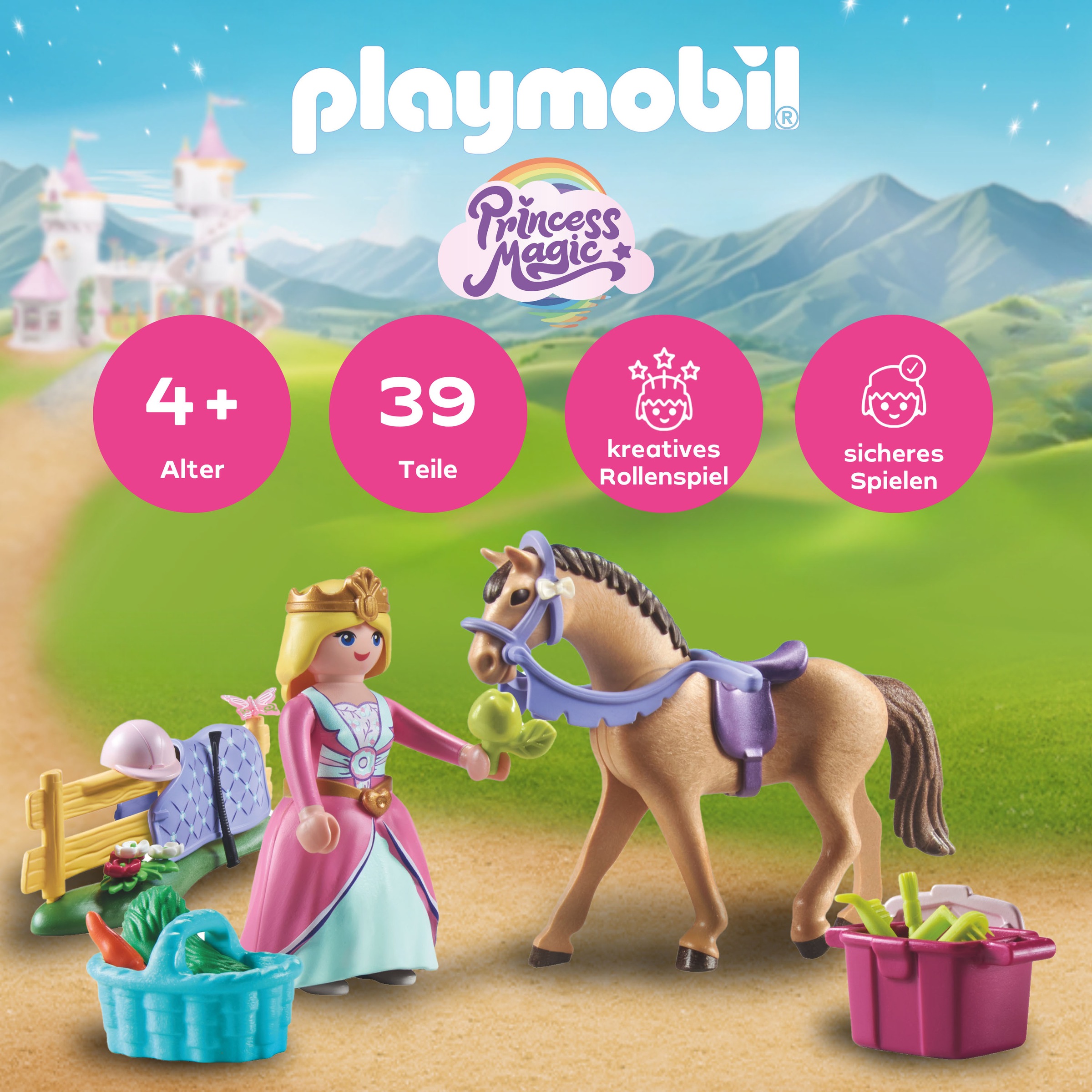 Playmobil® Konstruktions-Spielset »Prinzessin mit Pferd (71801), Playmobil Princess Magic« Made in Europe