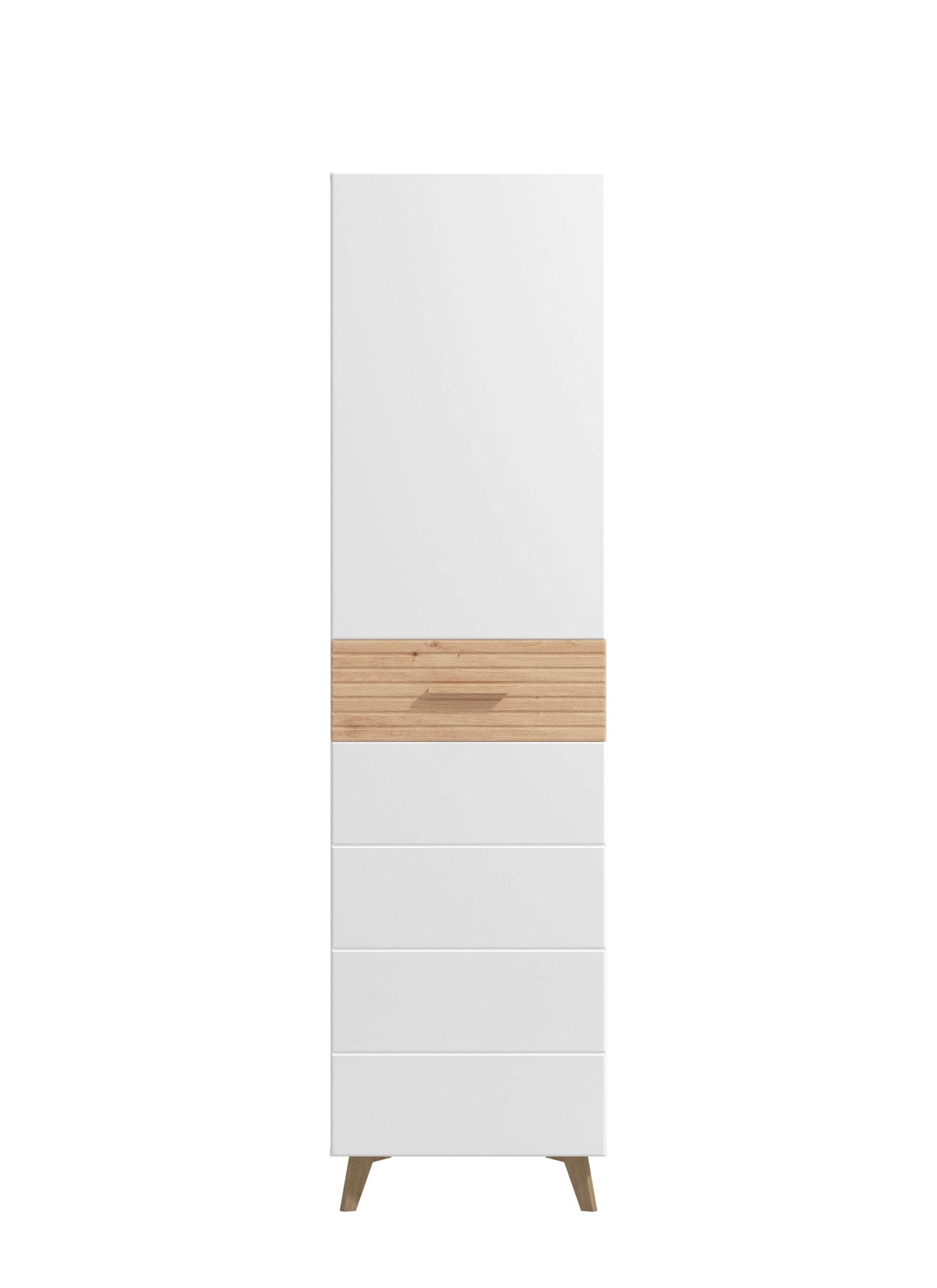 Home affaire Garderobenschrank »Sein, Kleiderschrank, Stauraumschrank, Flurschrank, Höhe 193 cm«, Hochglanzfronten, ausziehbare Kleiderstange, Breite 51,5 cm