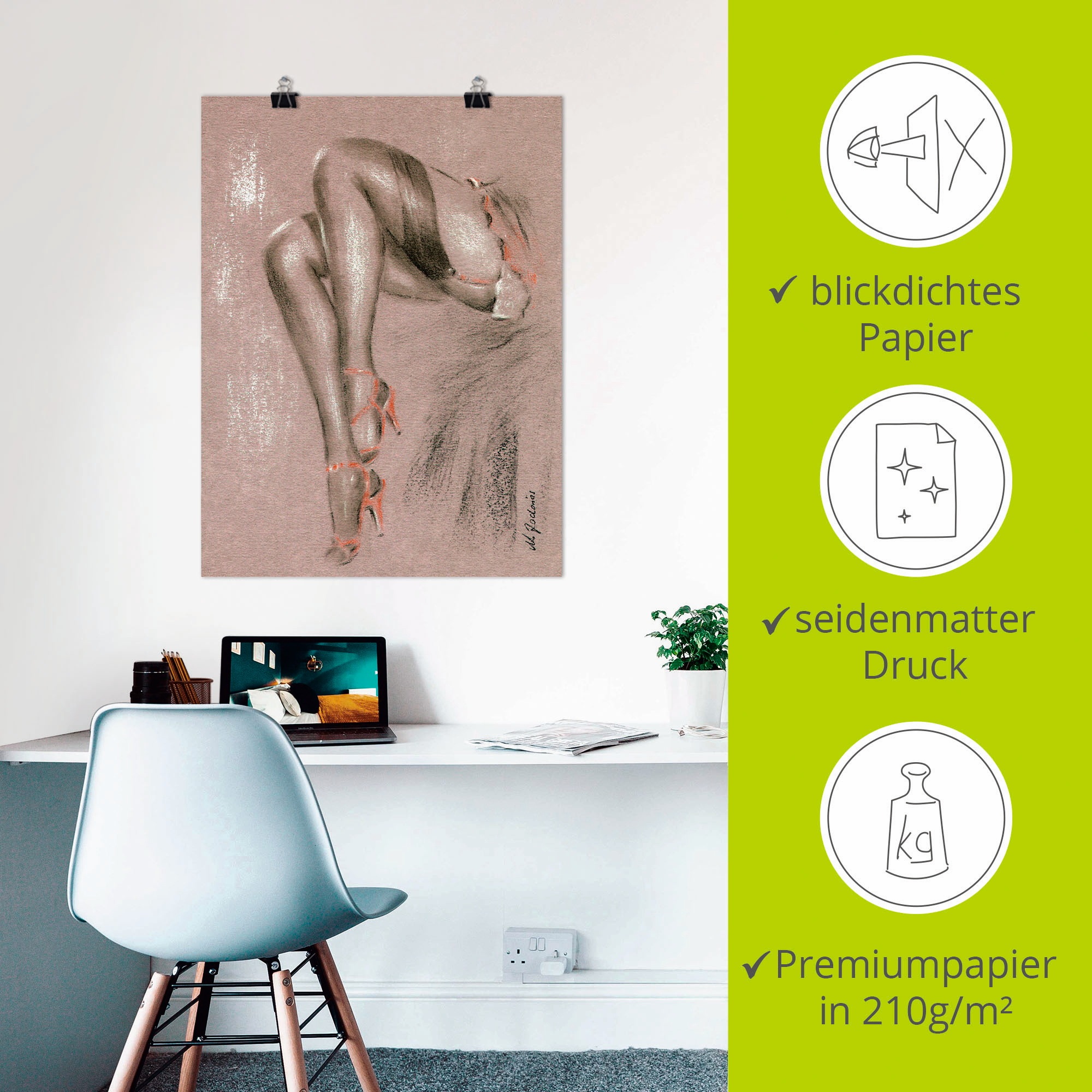 Artland Wandbild »Erotisches in High Heels«, Frau, (1 St.), als Leinwandbild, Poster in verschied. Größen