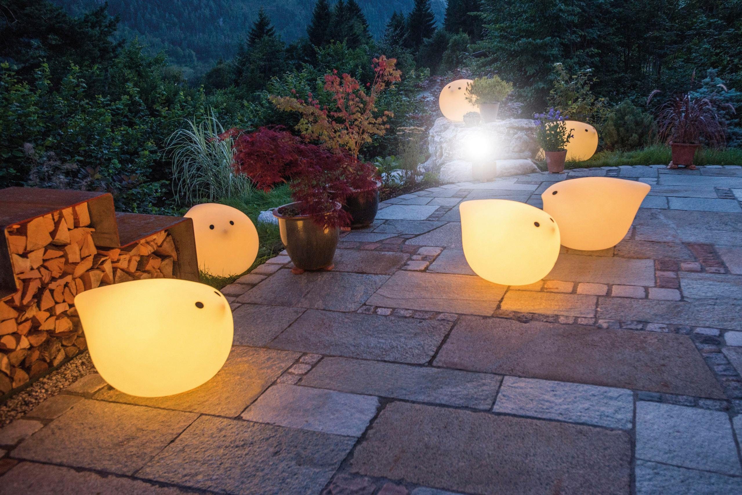 now! by hülsta Gartenleuchte »moonbirdy«, Warmweiß, zum Sitzen bis 100 kg