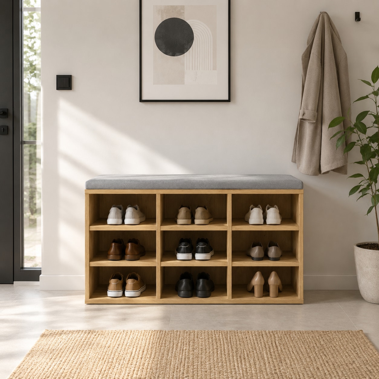 OTTO home Schuhbank »Schuchschrank 80,  Schuhregal, Schuhtruhe, Schuhkommode, Sitzbank« mit bequemer, abnehmbarer Sitzauflage