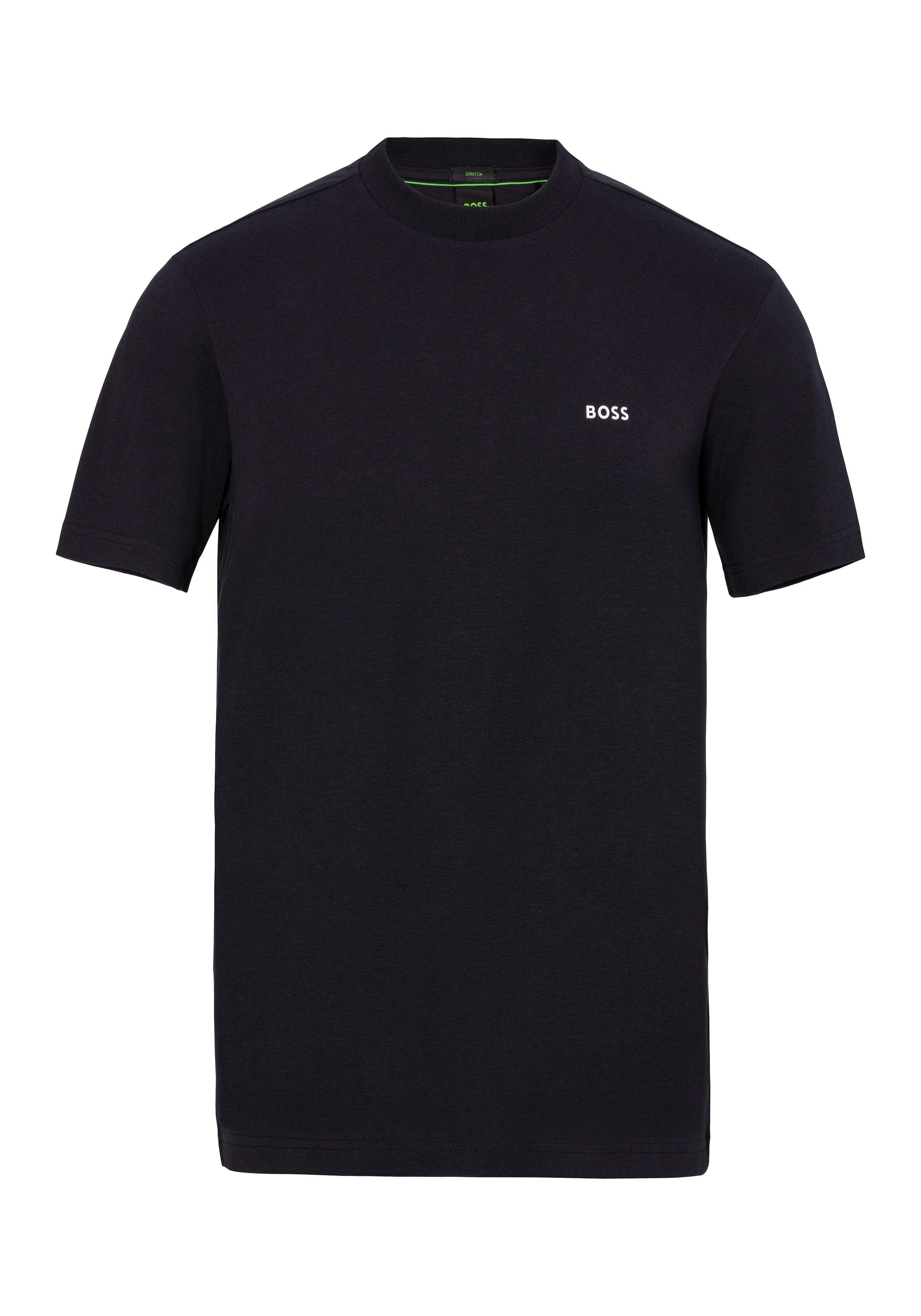 BOSS GREEN Rundhalsshirt »Tee«, mit gummiertem Kontrast-Logo