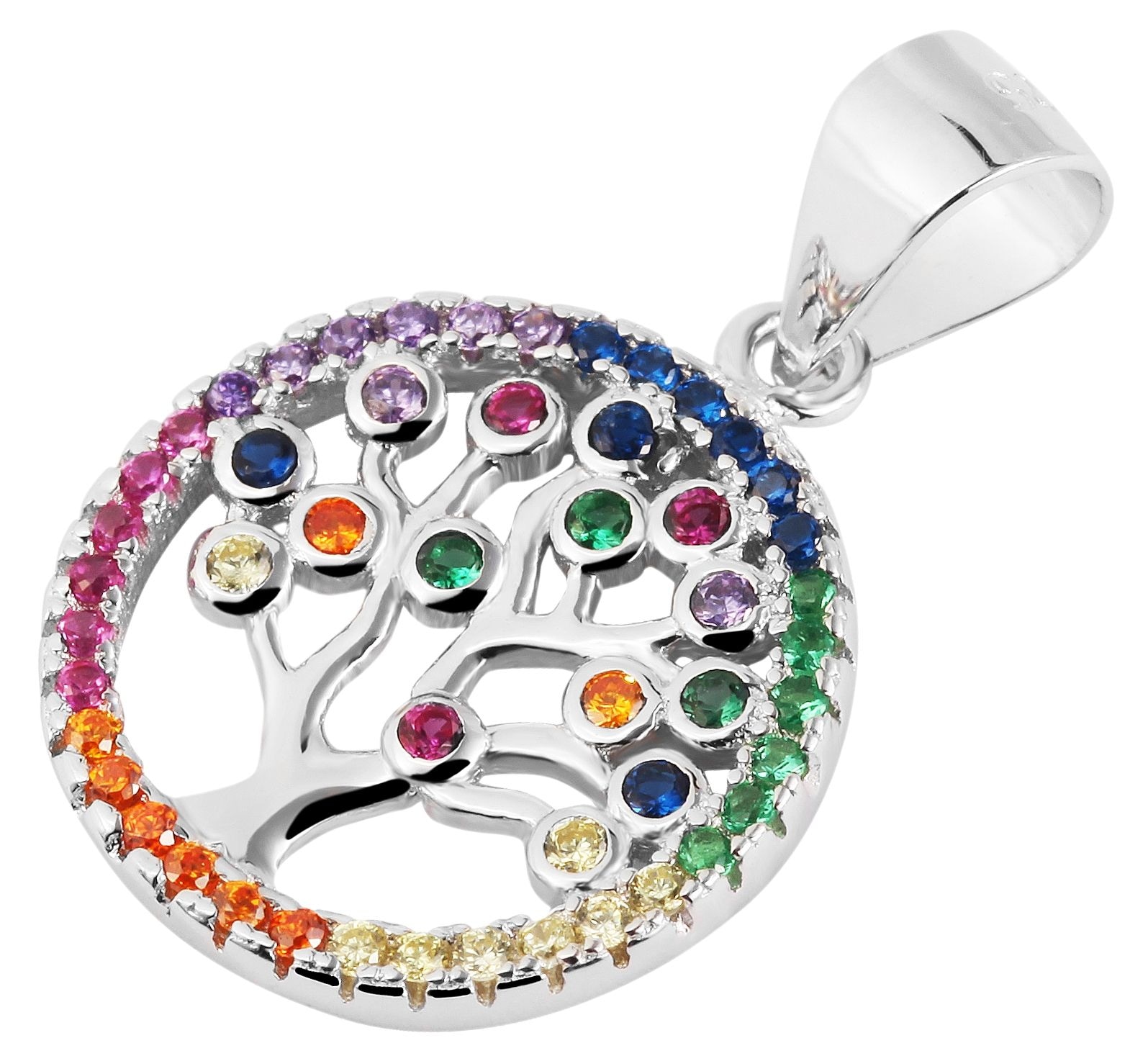 Adelia´s Kettenanhänger »Damen Anhänger ¿ Lebensbaumanhänger aus 925 Silber mit Zirkonia«