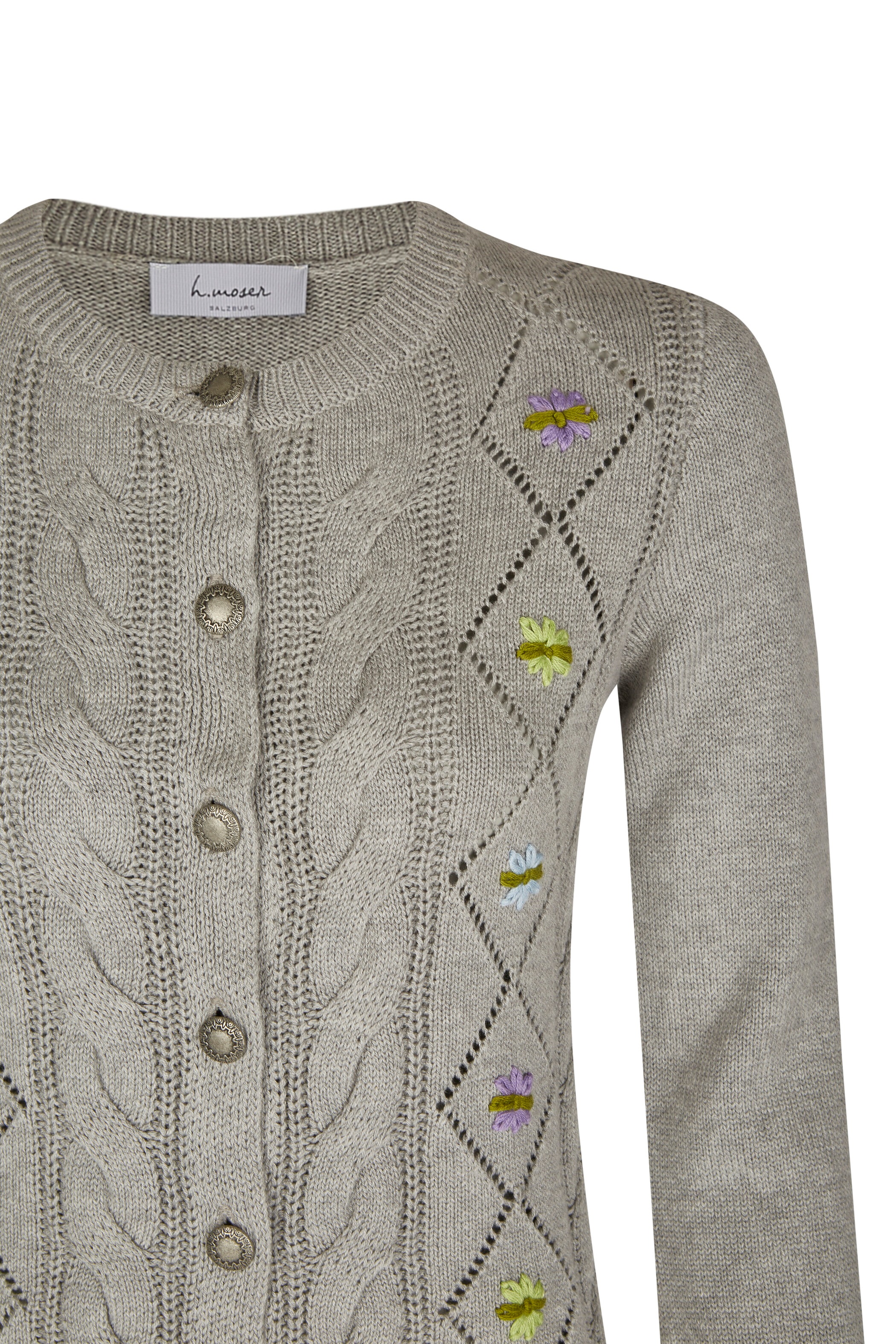 H. Moser Trachtenstrickjacke, Damen, mit Stickerei