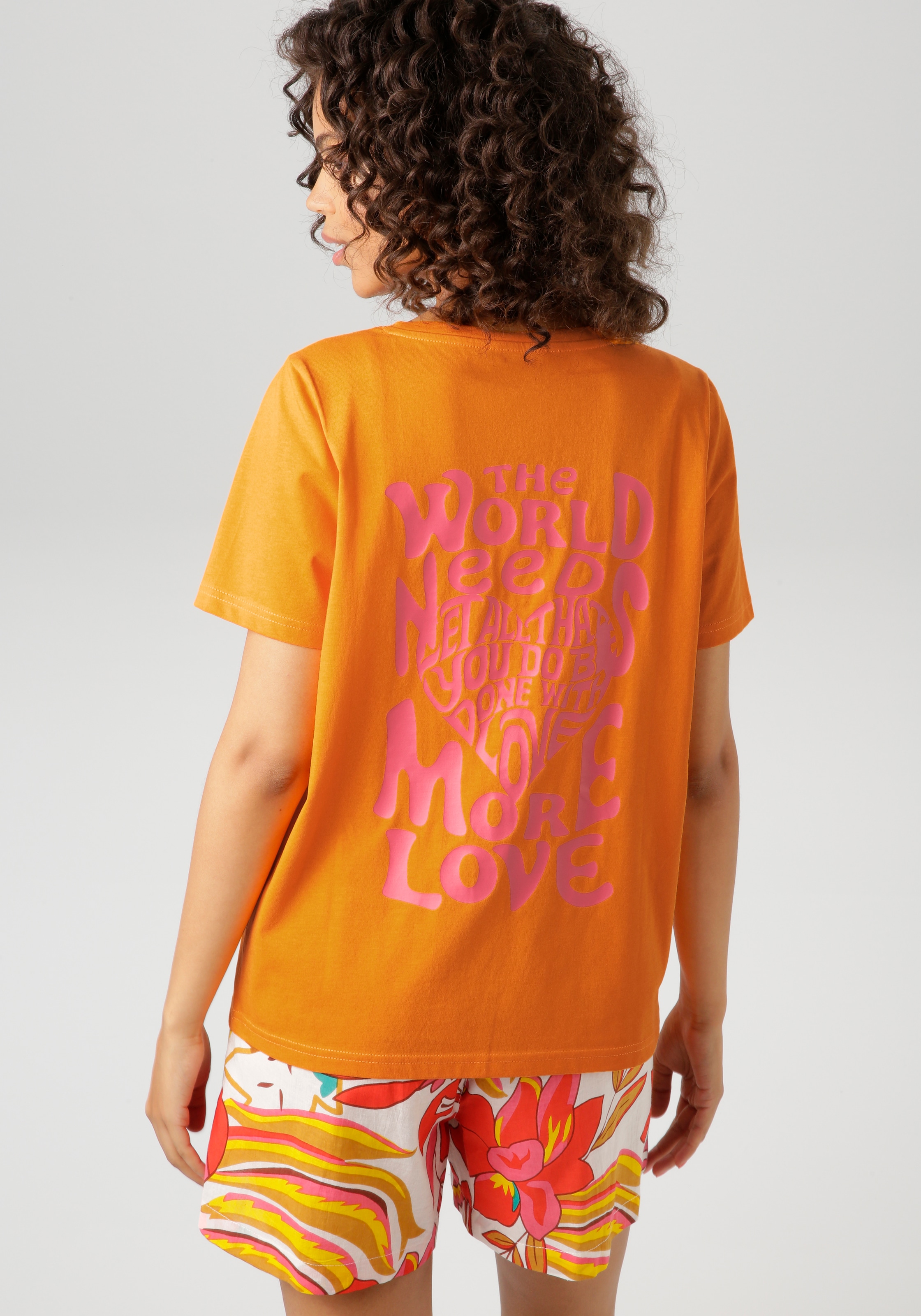 Aniston CASUAL T-Shirt, mit großem Statement-Schriftzug im Rücken - NEUE KOLLEKTION