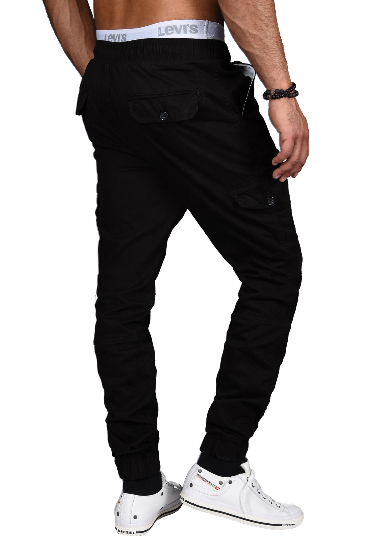 Alessandro Salvarini Cargohose »A. Salvarini Herren Designer Cargo Stoff Hose Cargohose Regular Fit NEU AS031«