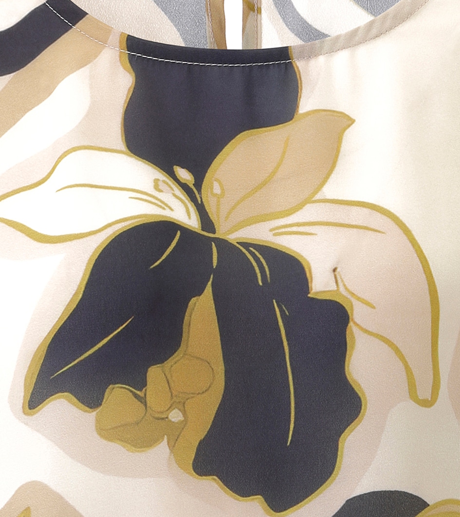 Aniston SELECTED Schlupfbluse mit Smokbündchen und allover Blumenmuster- NEUE  KOLLEKTION