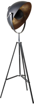 By Rydens Stehlampe »Captain«, E27, 1 St., Stehleuchte mit schwarz goldenem Schirm