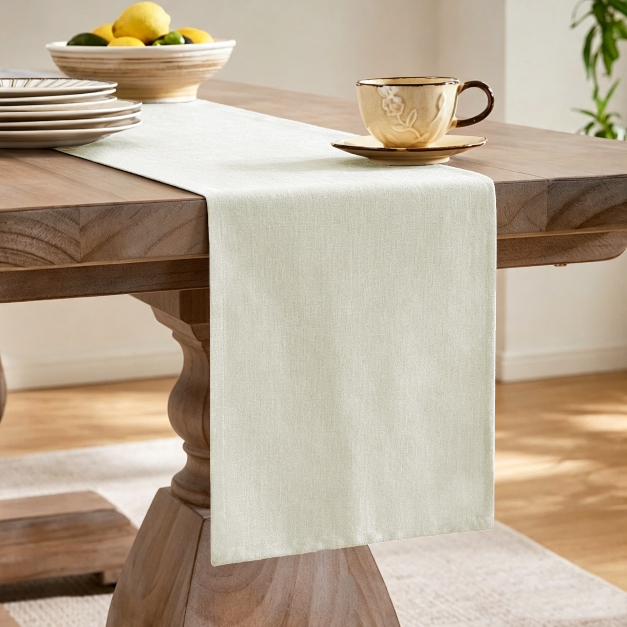 OTTO home Tischläufer »Ozzie, 1 Stück in Leinenoptik, verschiedene Größen, Dekoration« Formstabil & pflegeleicht, gewebtes Design, uni, Dekoration, Esszimmer