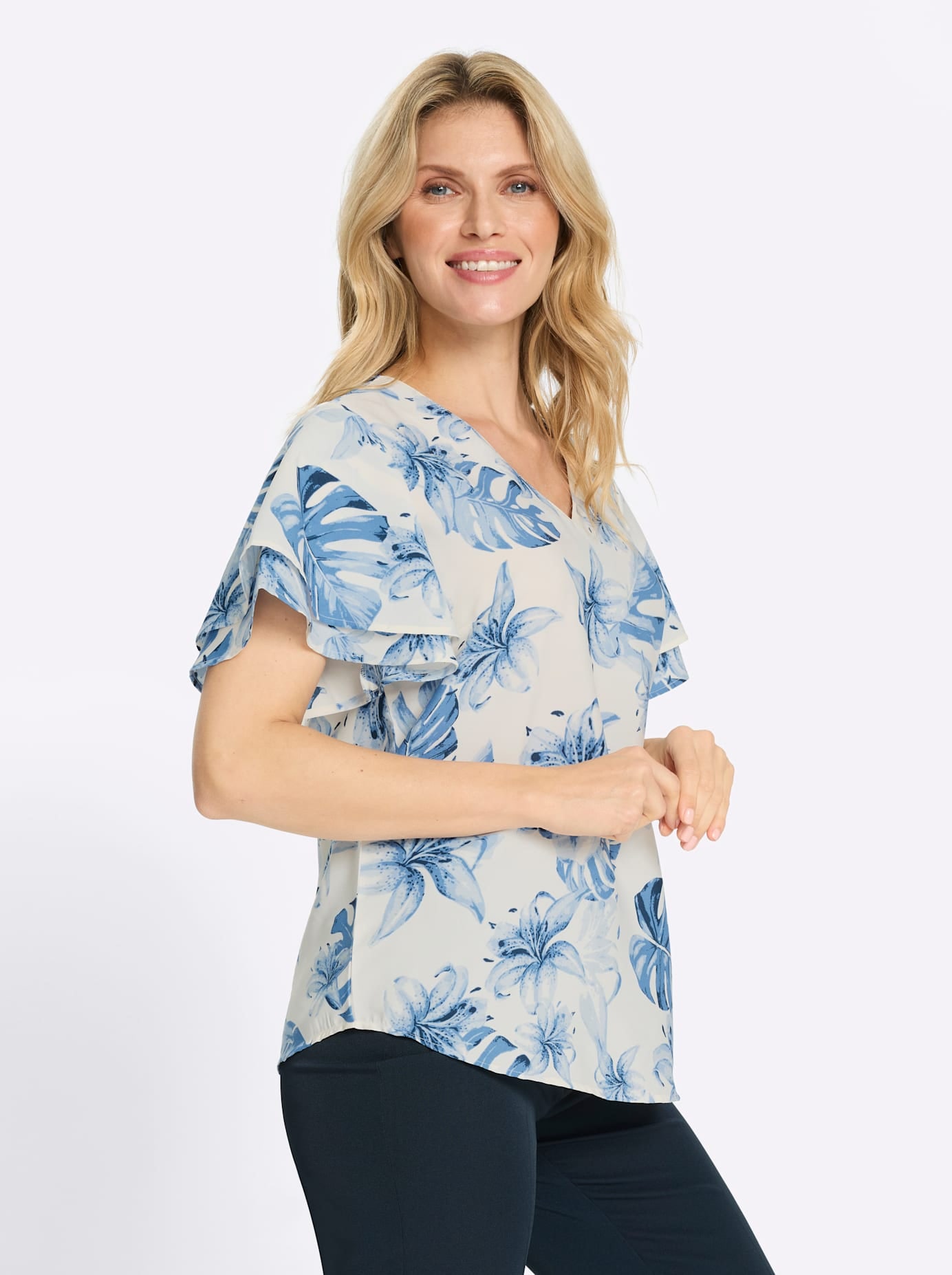 Classic Basics Druckbluse