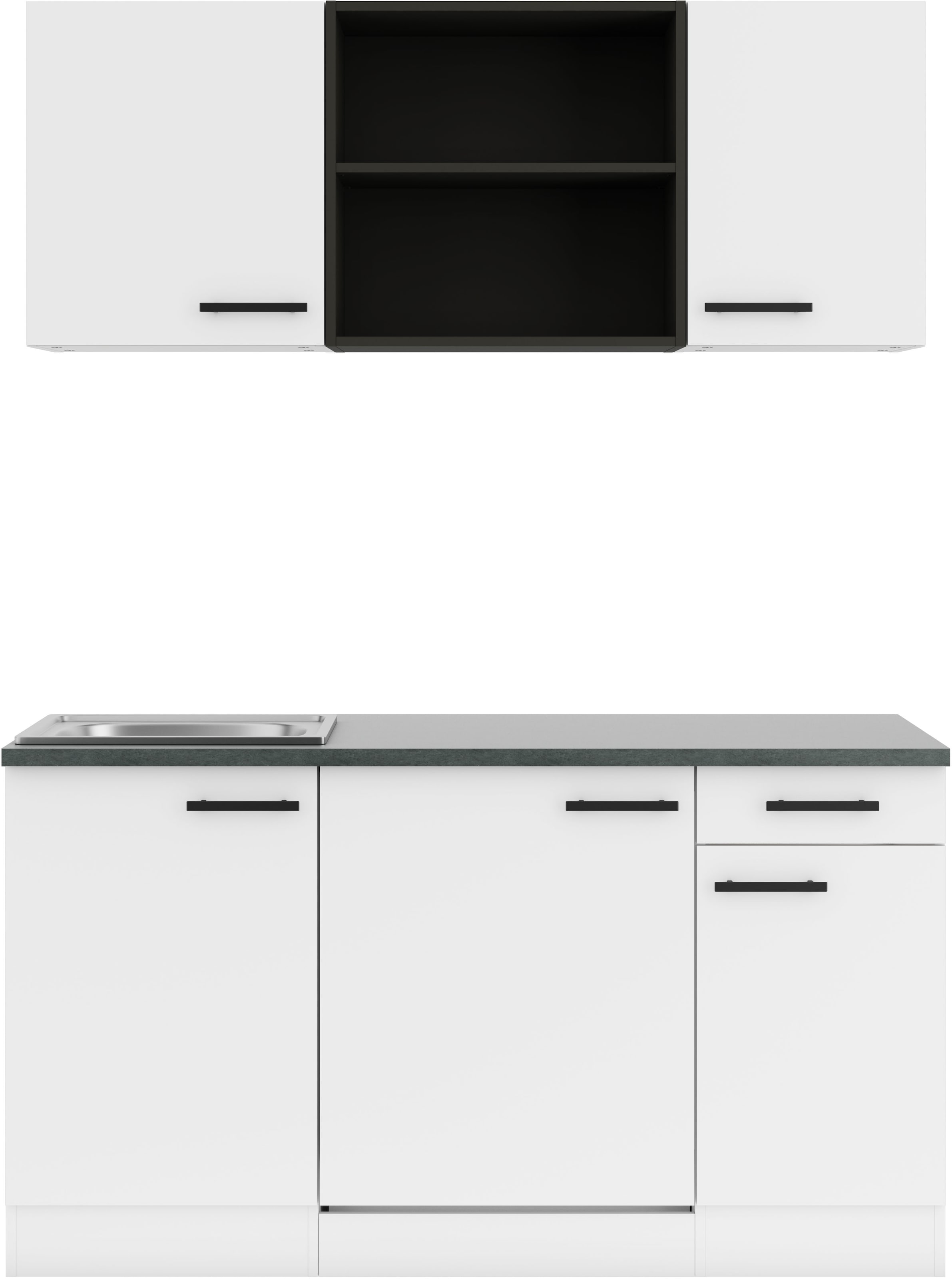 OPTIFIT Pantryküche »Palma« Breite 150 cm, wahlweise mit Unterbaukühlschrank oder Kochfeld