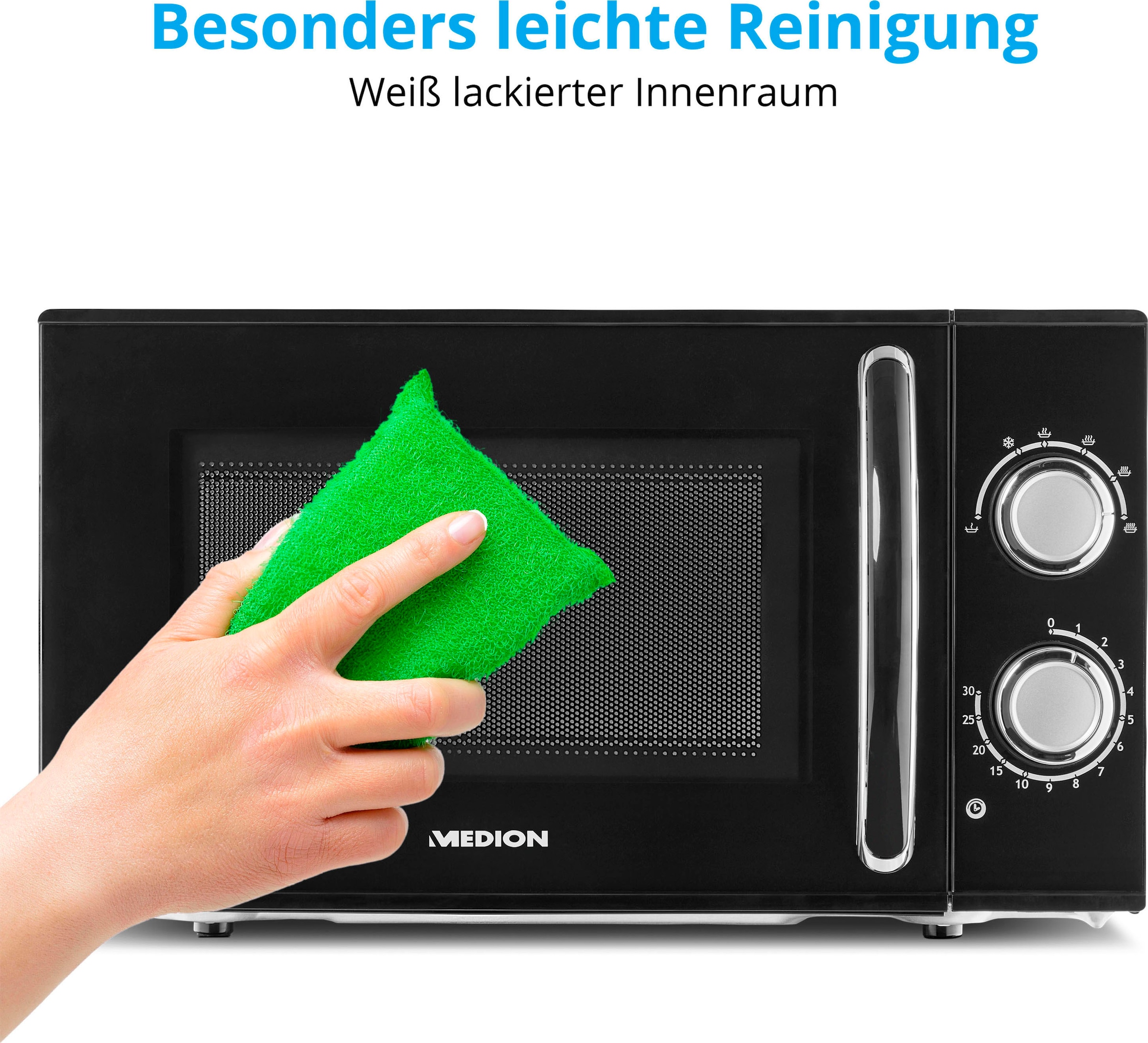Medion® Mikrowelle »MD 15644«, Mikrowelle, 700 W, Leistung 700 W, 6 Leistungsstufen, Auftaufunktion