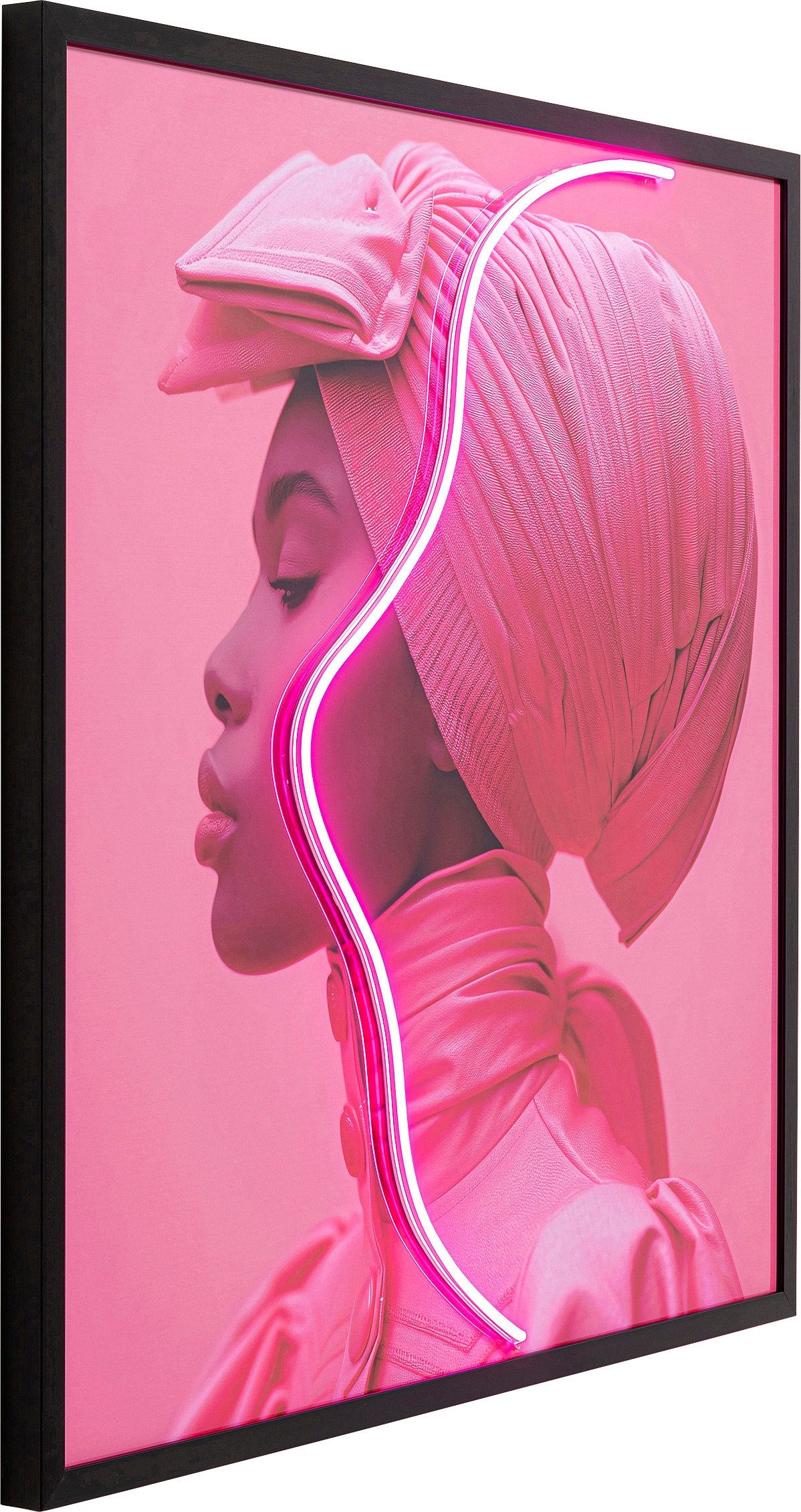 Kare Design LED-Bild »Gerahmtes Bild Pink Woman 80x80cm« 1, 