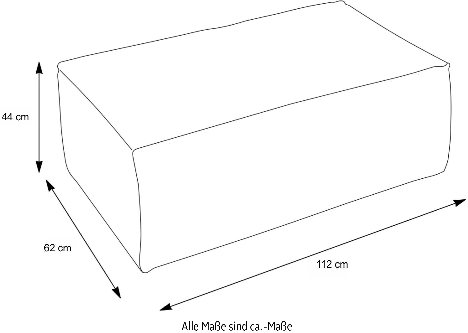 Home affaire Hocker »BAKELS, Polsterhocker in Cord oder Boucle-Stoff« zur Serie BAKELS, Hocker stellbar zum Schlafsofa (Krokodilverbinder)