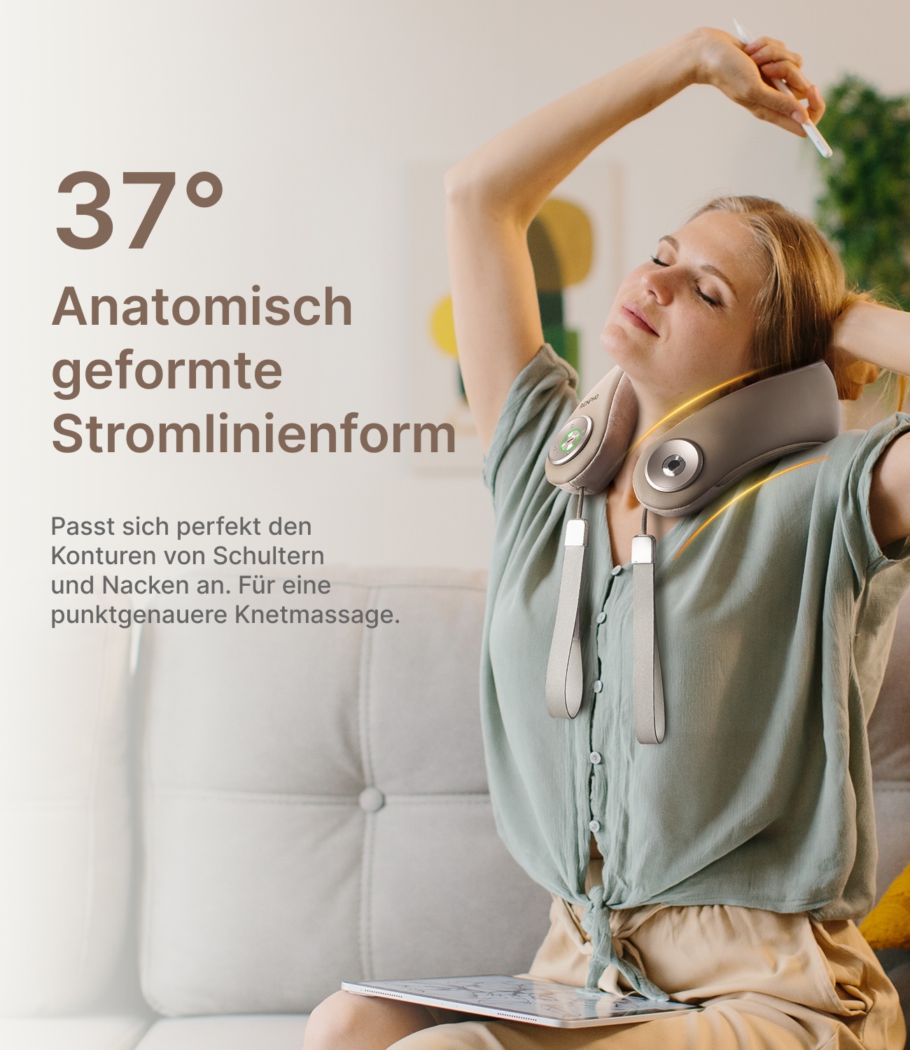 Renpho Massagegerät »R-L001 Nackenmassagegerät« Unterwegs Spannungen abbauen