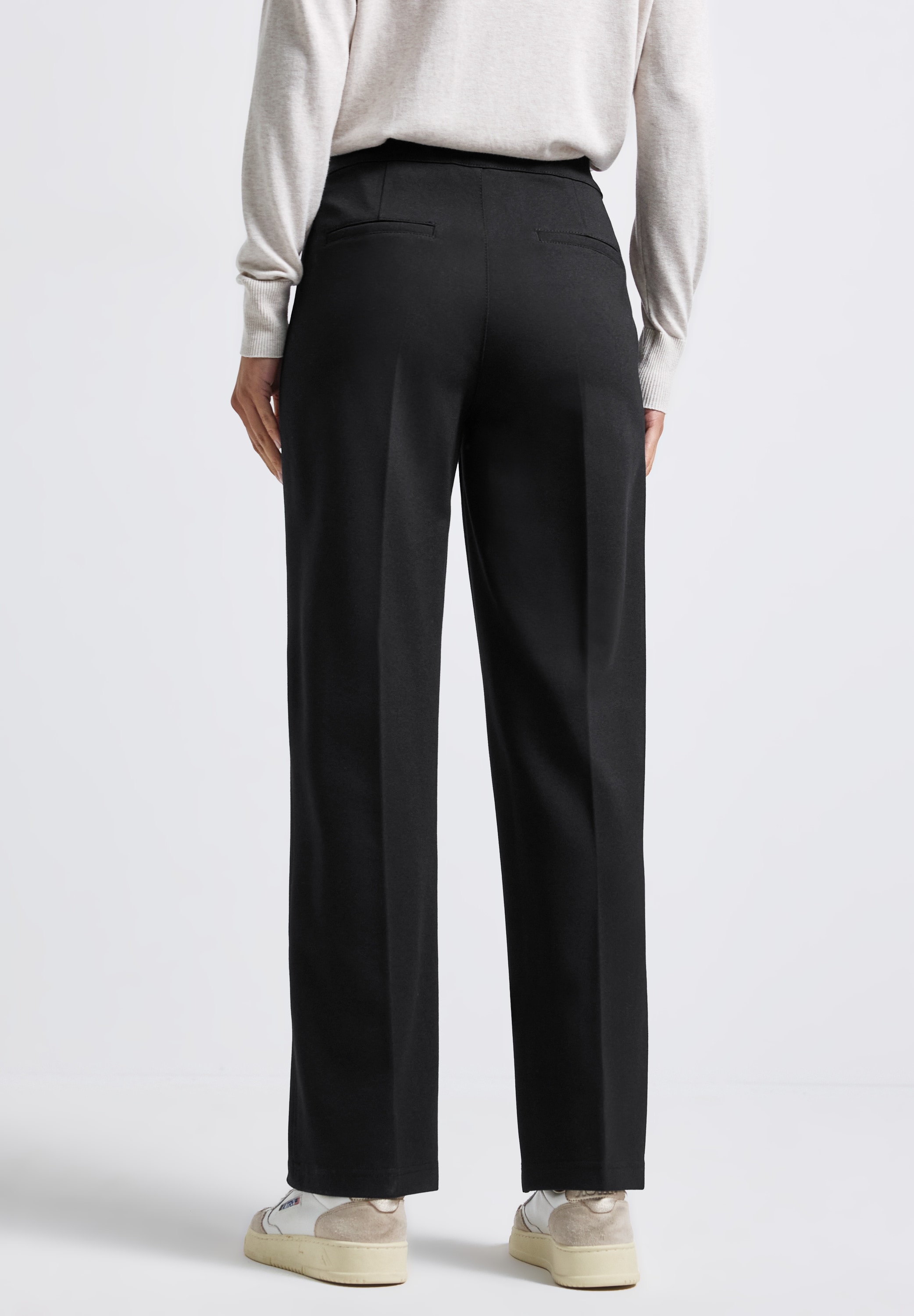 STREET ONE Stoffhose, Straight Leg, High Waist
