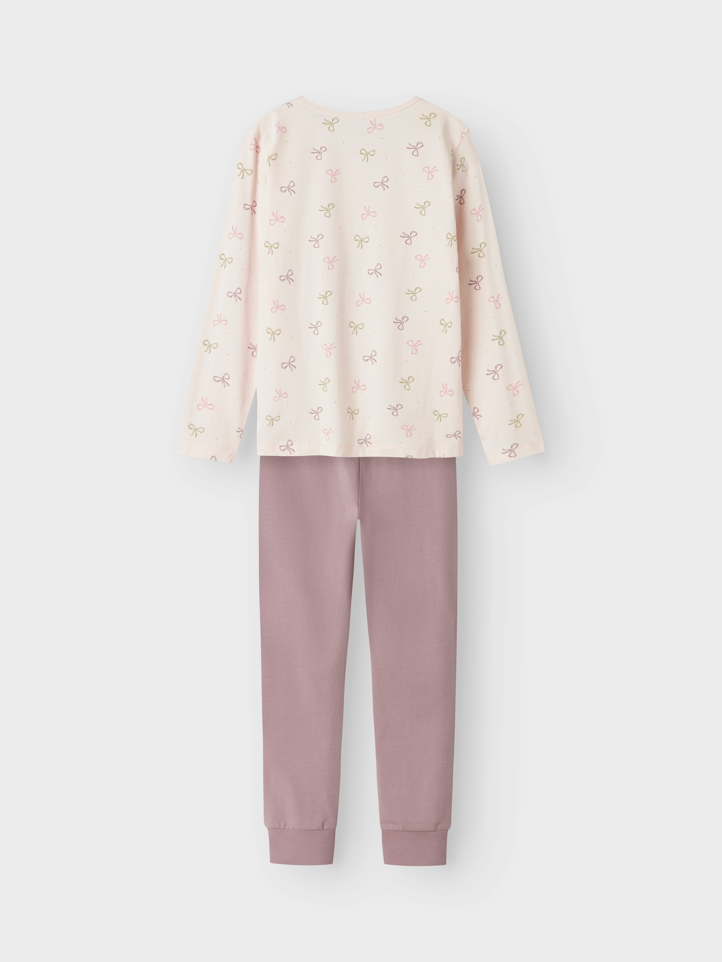 Name It Schlafanzug »NKFNIGHTSET BARELY PINK BOW NOOS«