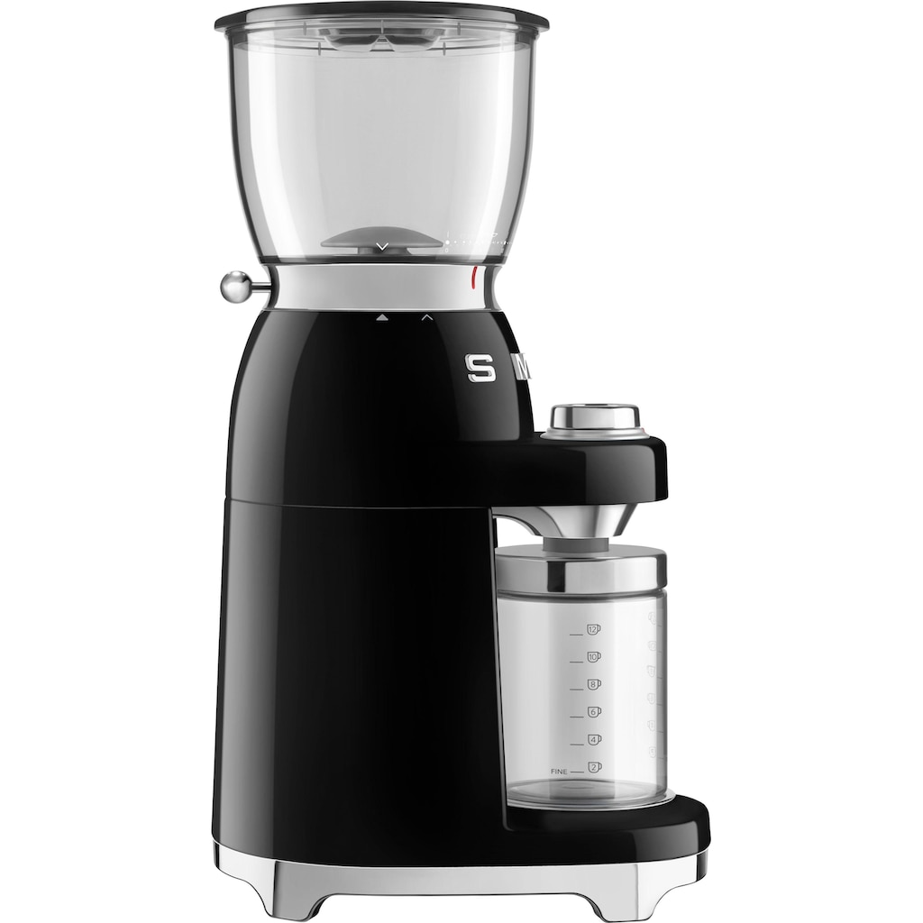 Smeg Kaffeemühle »CGF01BLEU Schwarz«, 150 W, Kegelmahlwerk, 350 g Bohnenbehälter