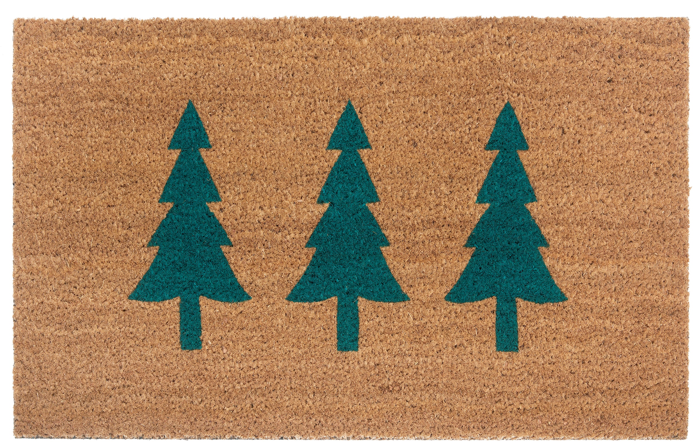 Fußmatte »Mix Mats Kokos Pine Trees«, rechteckig, 15 mm Höhe, Weihnachten,...