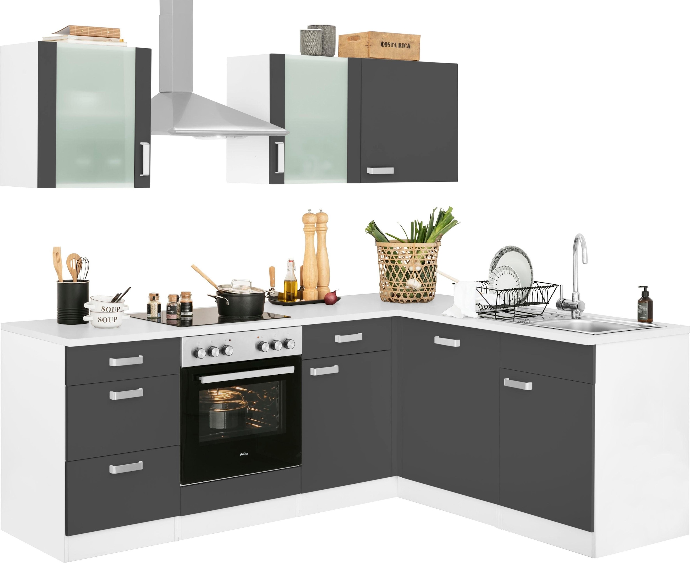 wiho Küchen Winkelküche »Husum«,ohne E-Geräte Stellbreite 220 x 170 cm  kaufen im OTTO Online Shop