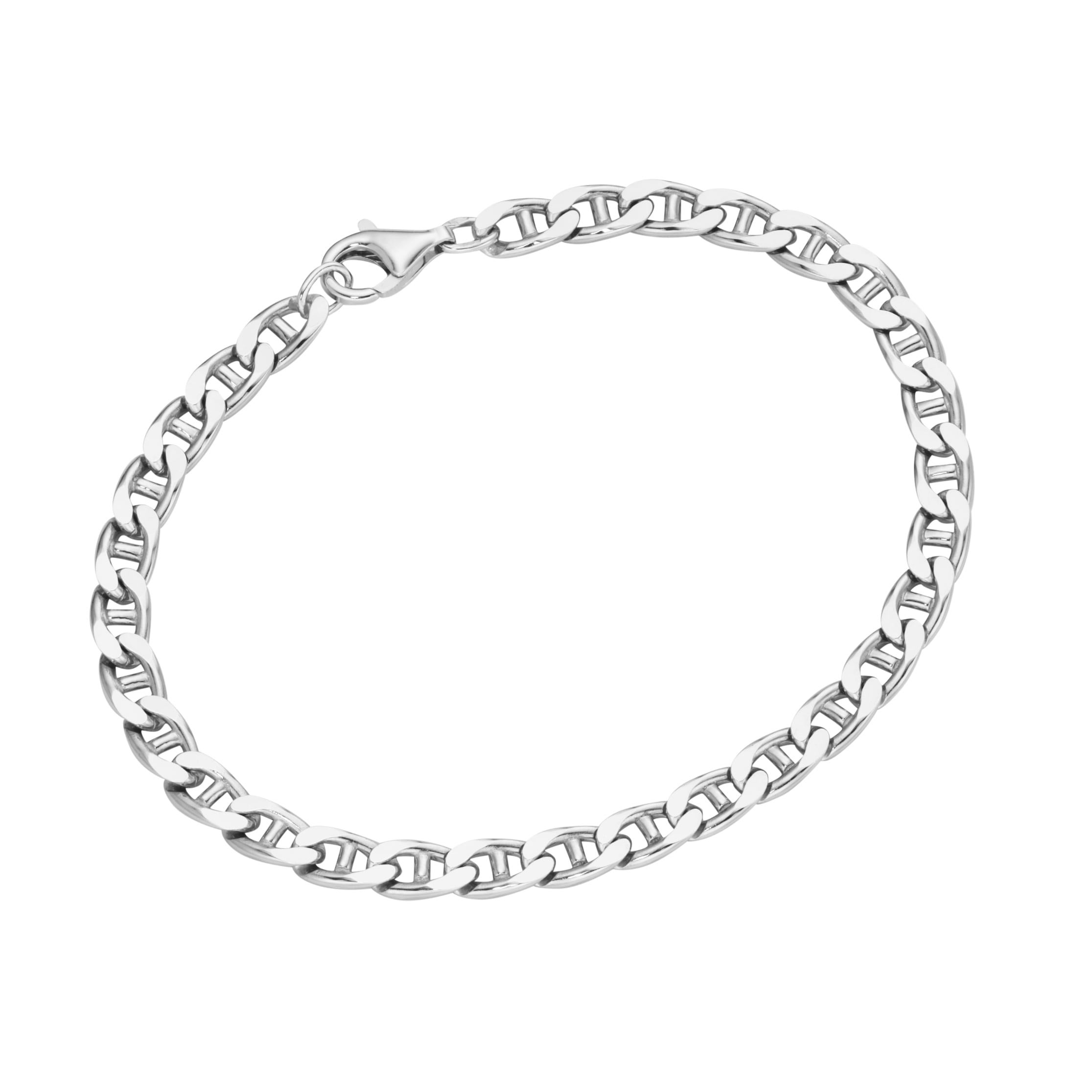 Smart Jewel | »Armband massiv, diamantiert, Panzerarmband OTTO Silber 925« Stegpanzerkette