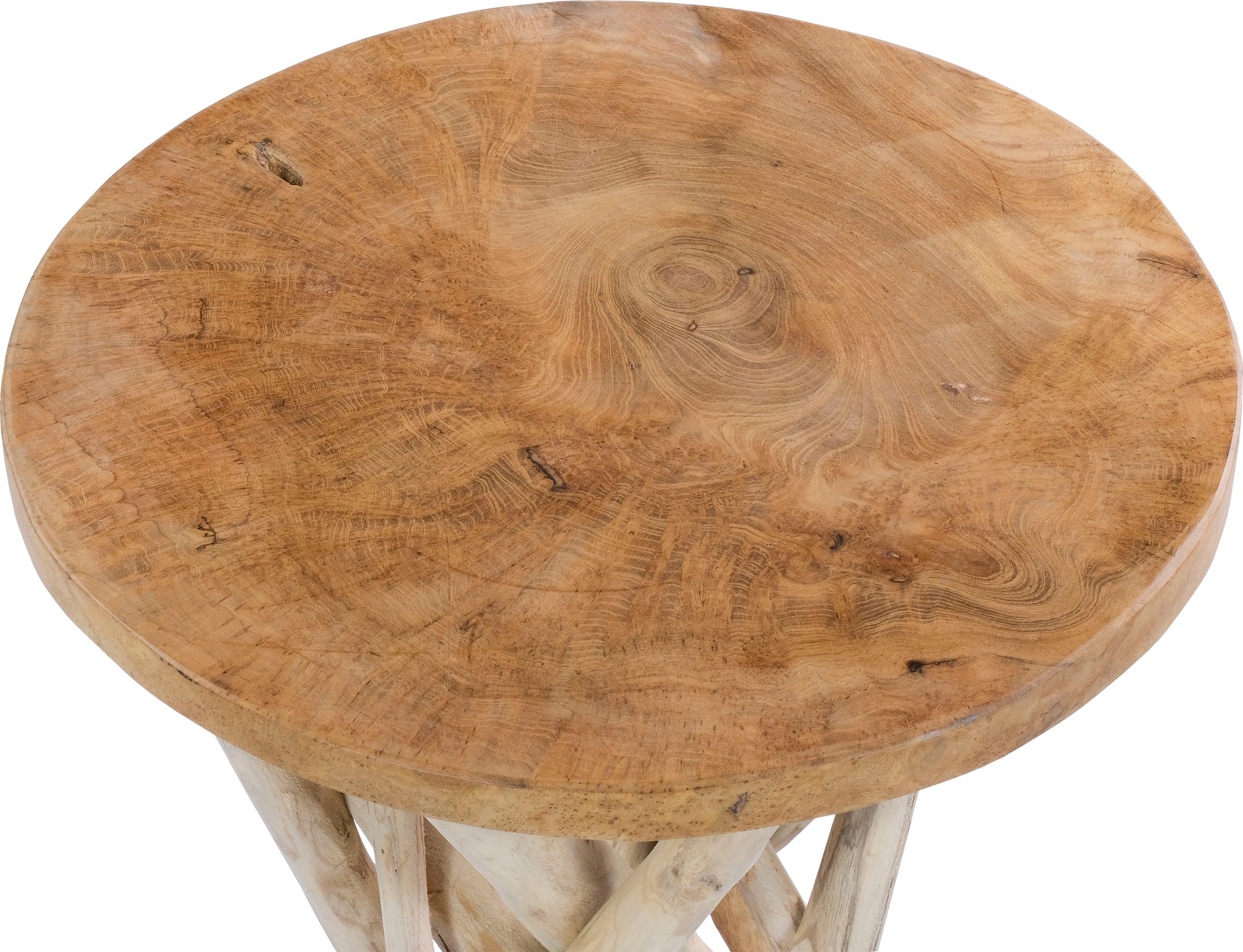 Kayoom Beistelltisch »Radix 125, hochwertiges Teakholz, Natur-Design«, (1 St.), Hochwertiges Teakholz, stabile Bauweise, detailreiche Handarbeit