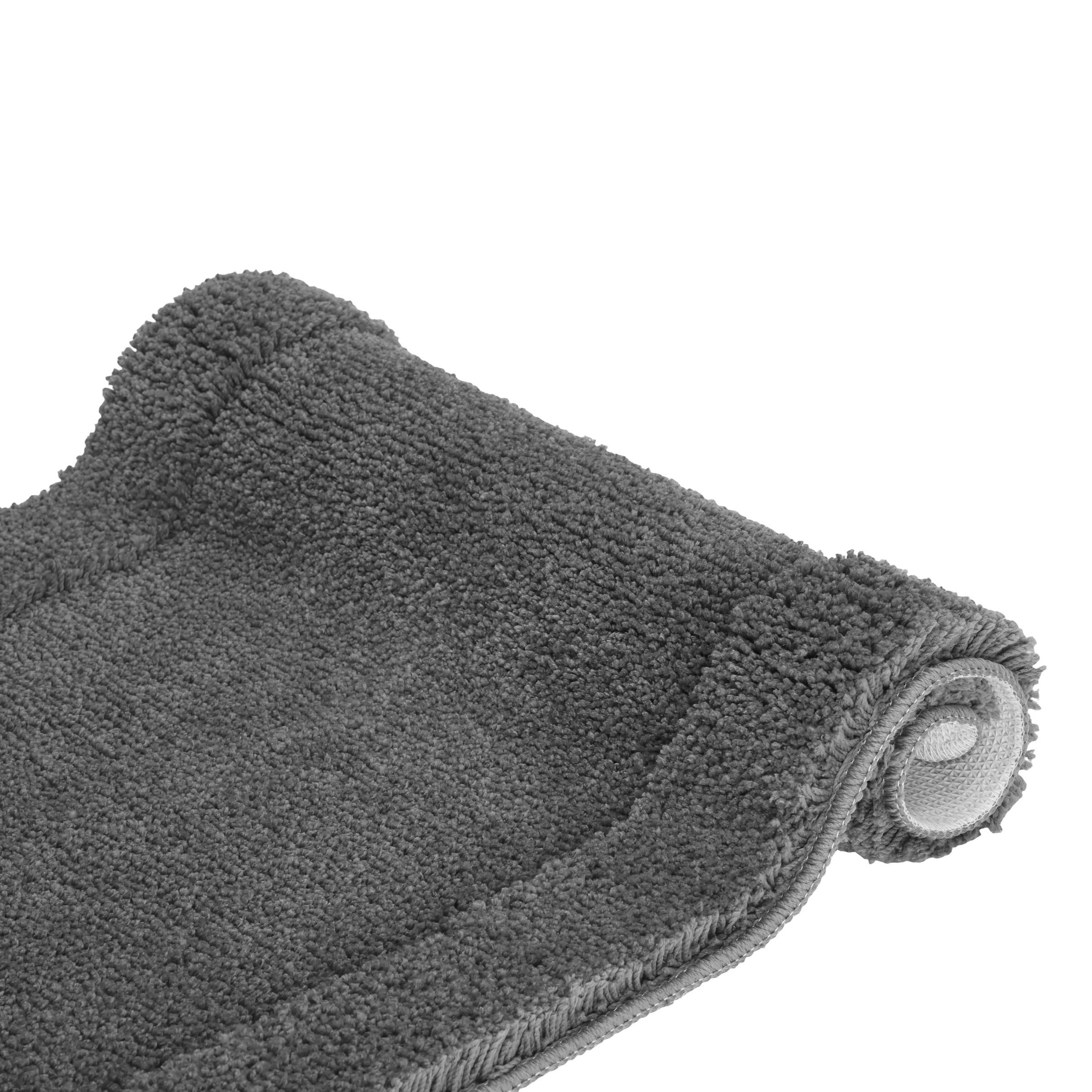 OTTO home Badematte »Sanremo mit Rahmen, Badvorleger, Badezimmer, sehr weich, Hoch-Tief« Höhe 25 mm rutschhemmend beschichtet fußbodenheizungsgeeignet | schnell trocknend Badteppich, unifarben, rechteckig und als 3-tlg. Set erhältlich