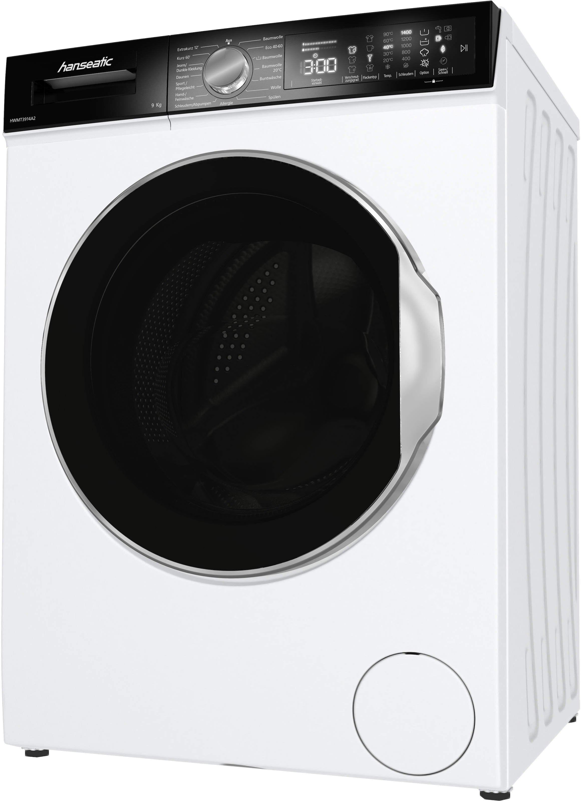 Hanseatic Waschmaschine »HWMT3914A2«, 9 kg, 1400 U/min
