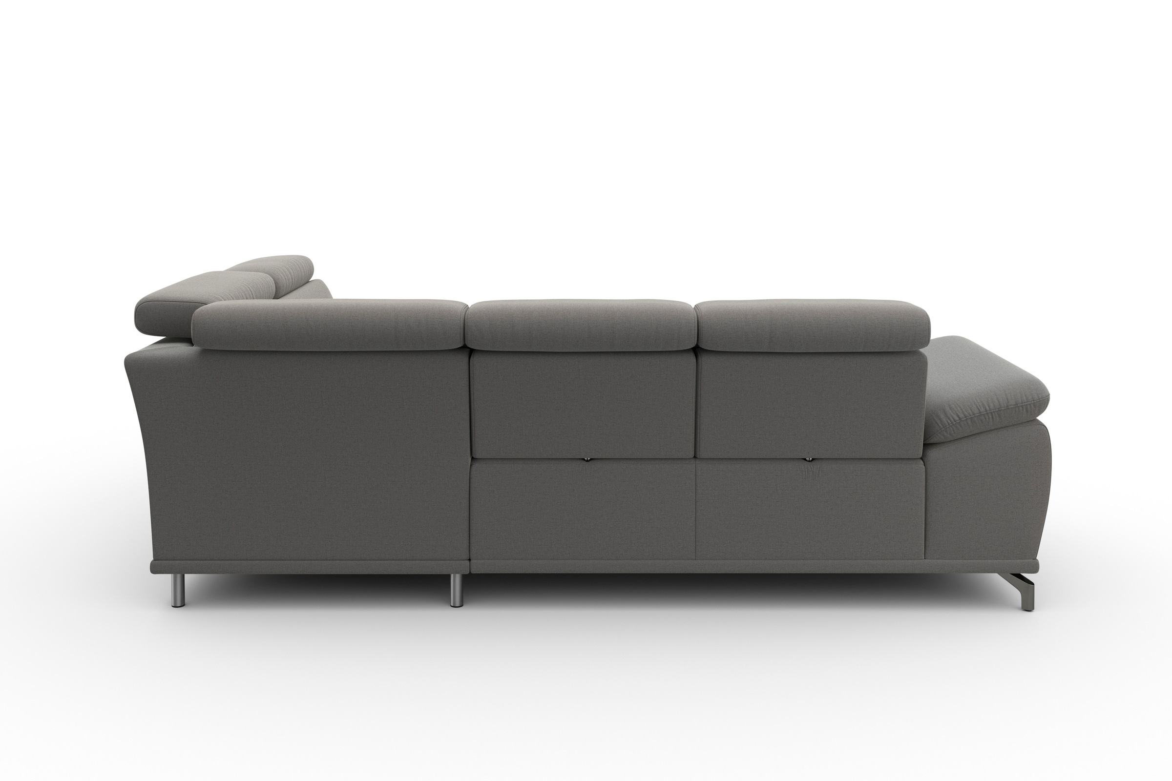sit&more Ecksofa »Cabrio L-Form, mit Sitztiefenverstellung, Arm- und Kopfteilverstellung«, 3 Nierenkissen, Federkern, optional Bettfunktion und Stauraum