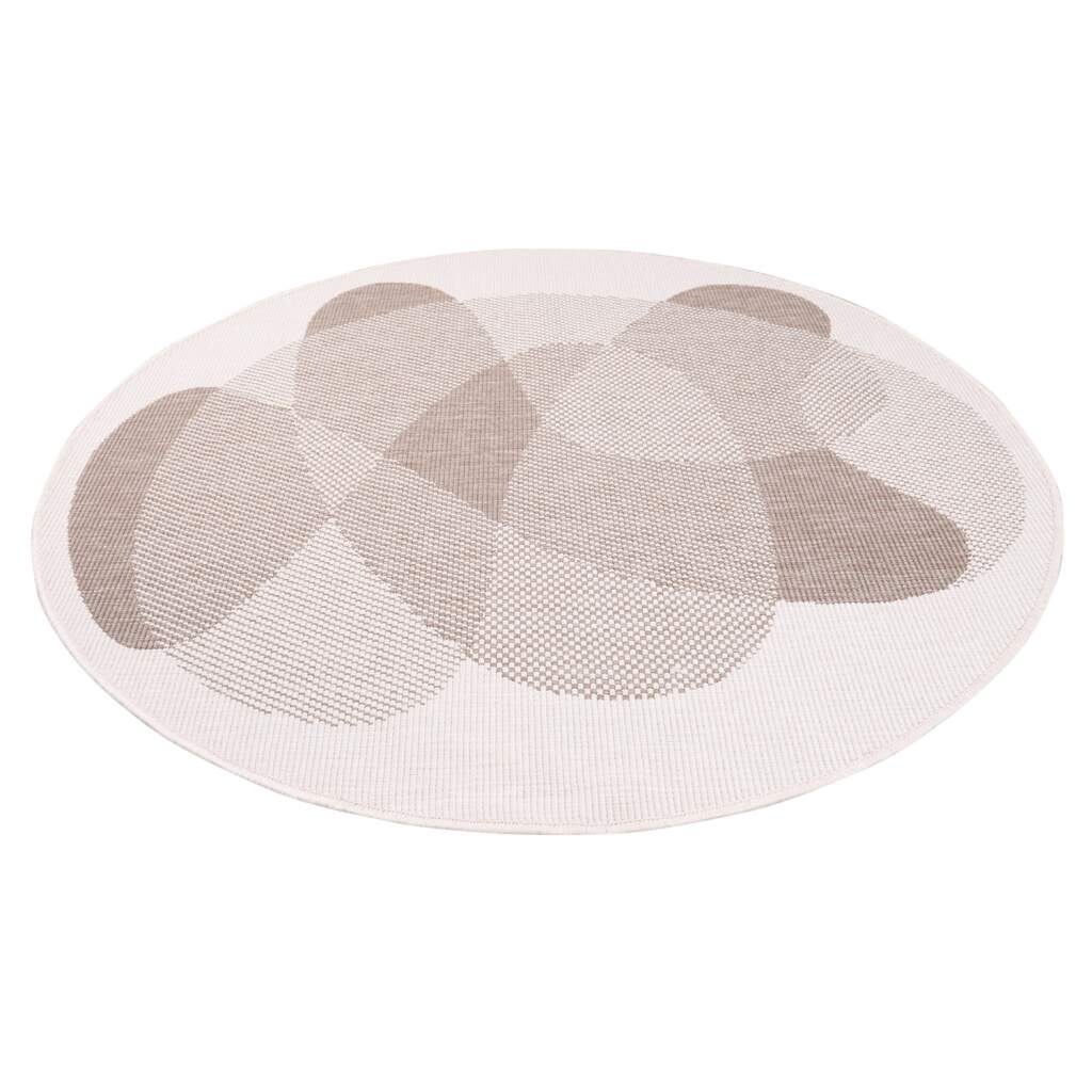 Carpet City Outdoorteppich »DUO RUG 5835« rund 5 mm Höhe Wendeteppich Wetterfest In- & Outdoor, Balkon, Terrasse, Wohnzimmer