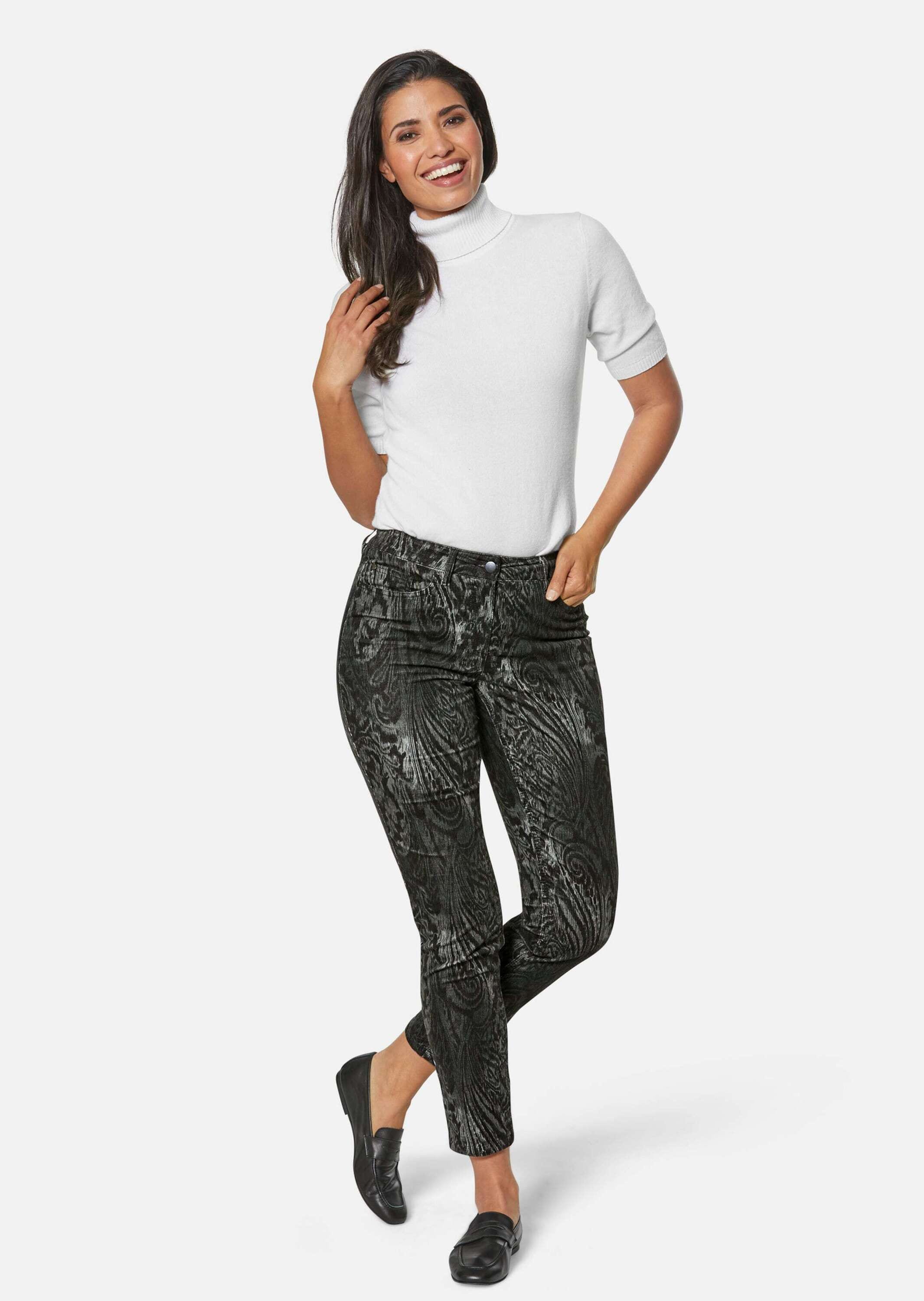 MADELEINE Stoffhose »Hose Schlanke Hose mit Paisley-Print, Stretch«