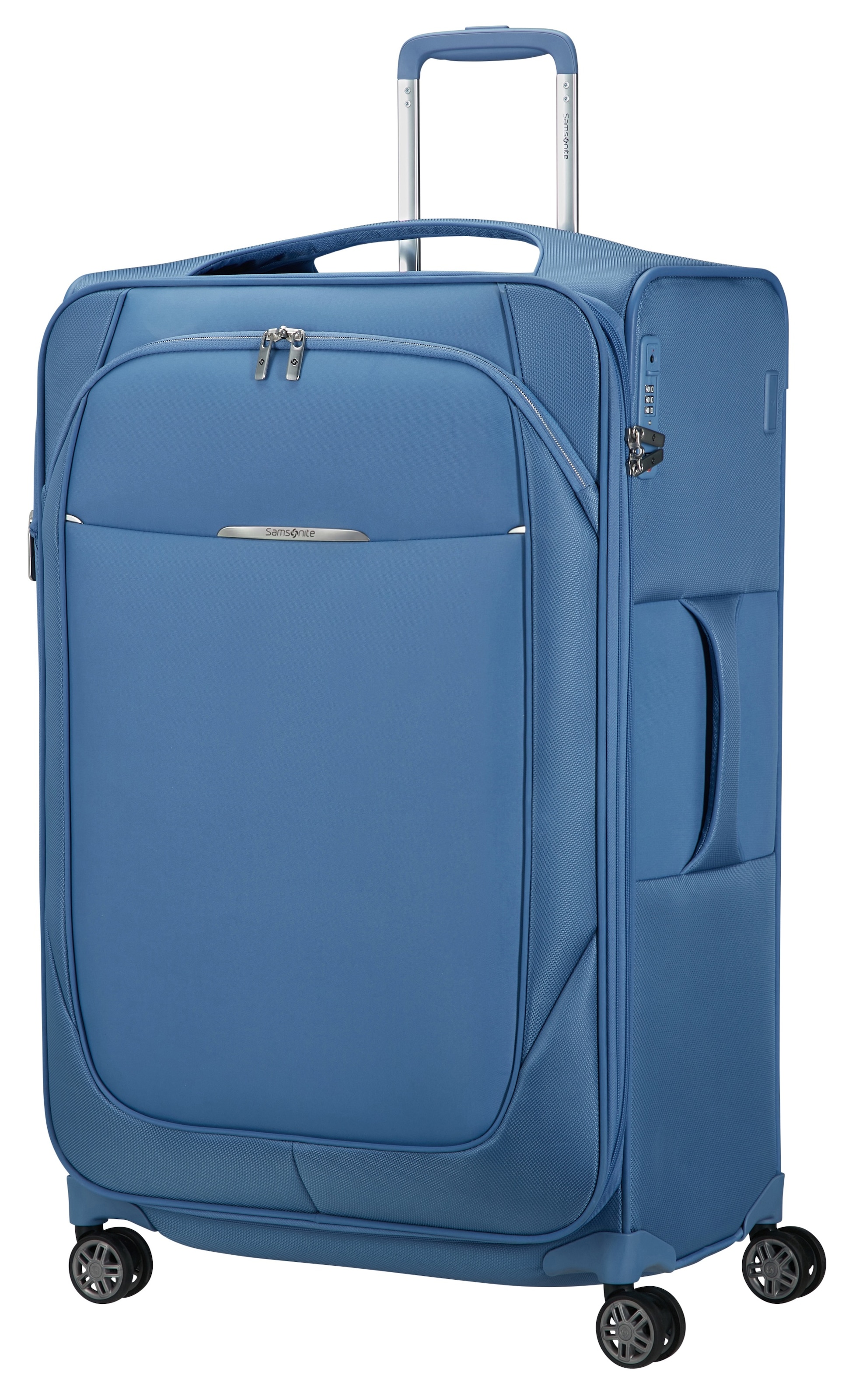 Samsonite Weichgepäck-Trolley »RE-LITE, verschiedene Größen und Farben«, (Set, 2 St., mit 2 Packwürfeln), 4 Rollen, Reisekoffer TSA-Schloss Stickerbogen Volumenerweiterung Laptopfach