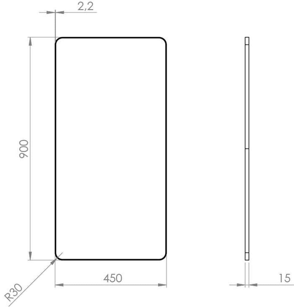 Loevschall Spiegel »Refine Wandspiegel rechteckig – eleganter Designspiegel mit edlem« Rahmen in vielen Größen & Farben für Bad, Flur & Schlafzimmer