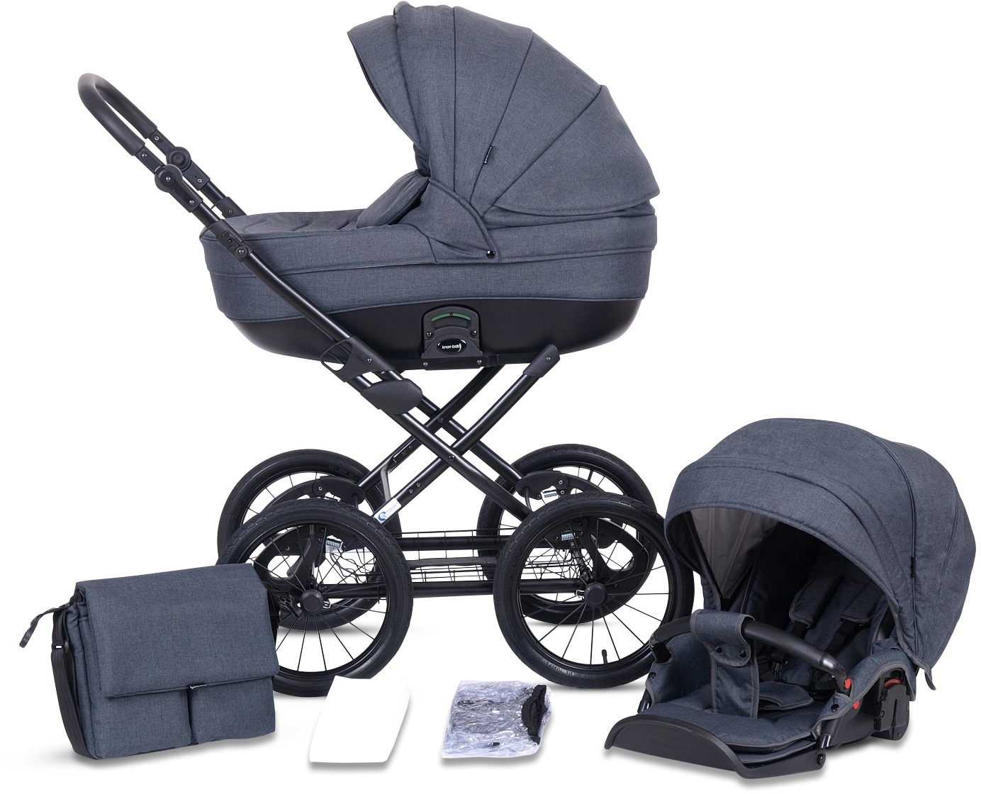 Knorrbaby Kombi-Kinderwagen »Kreta, anthrazit«, Made in Europe