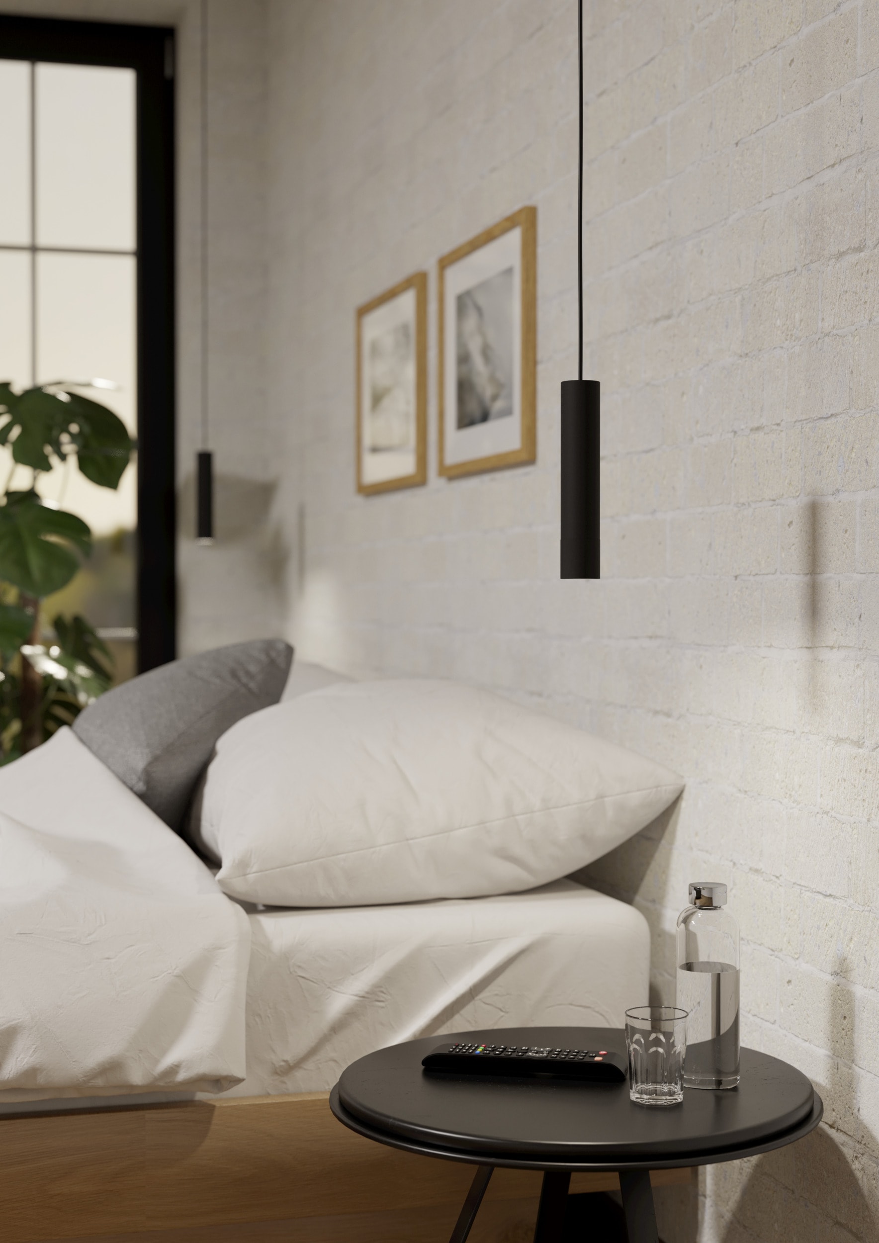 EGLO Hängeleuchte »ALMUDAINA Pendellampe - Stahl - LED - 1X5W - IP20« LED-Modul 1 Stk. Warmweiß Hängelampe, Deckenlampe, Wohnzimmer, Esszimmer, H110 x Ø4 cm