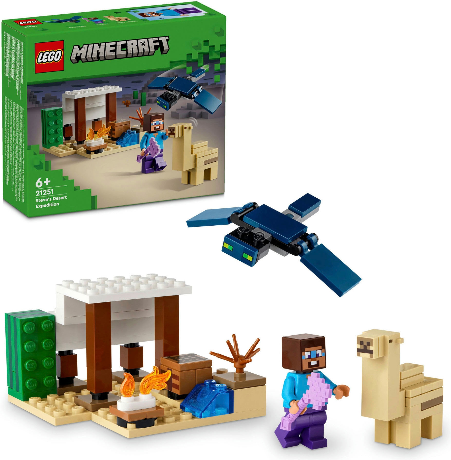 LEGO® Konstruktionsspielsteine »Steves Wüstenexpedition (21251), LEGO Minecraft«, (75 St.), Made in Europe