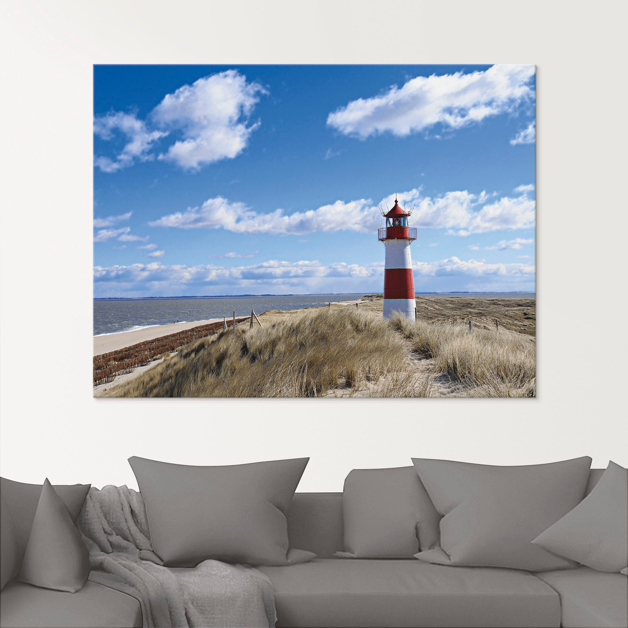 Artland Glasbild »Leuchtturm Sylt«, Gebäude, (1 St.), in verschiedenen Größen