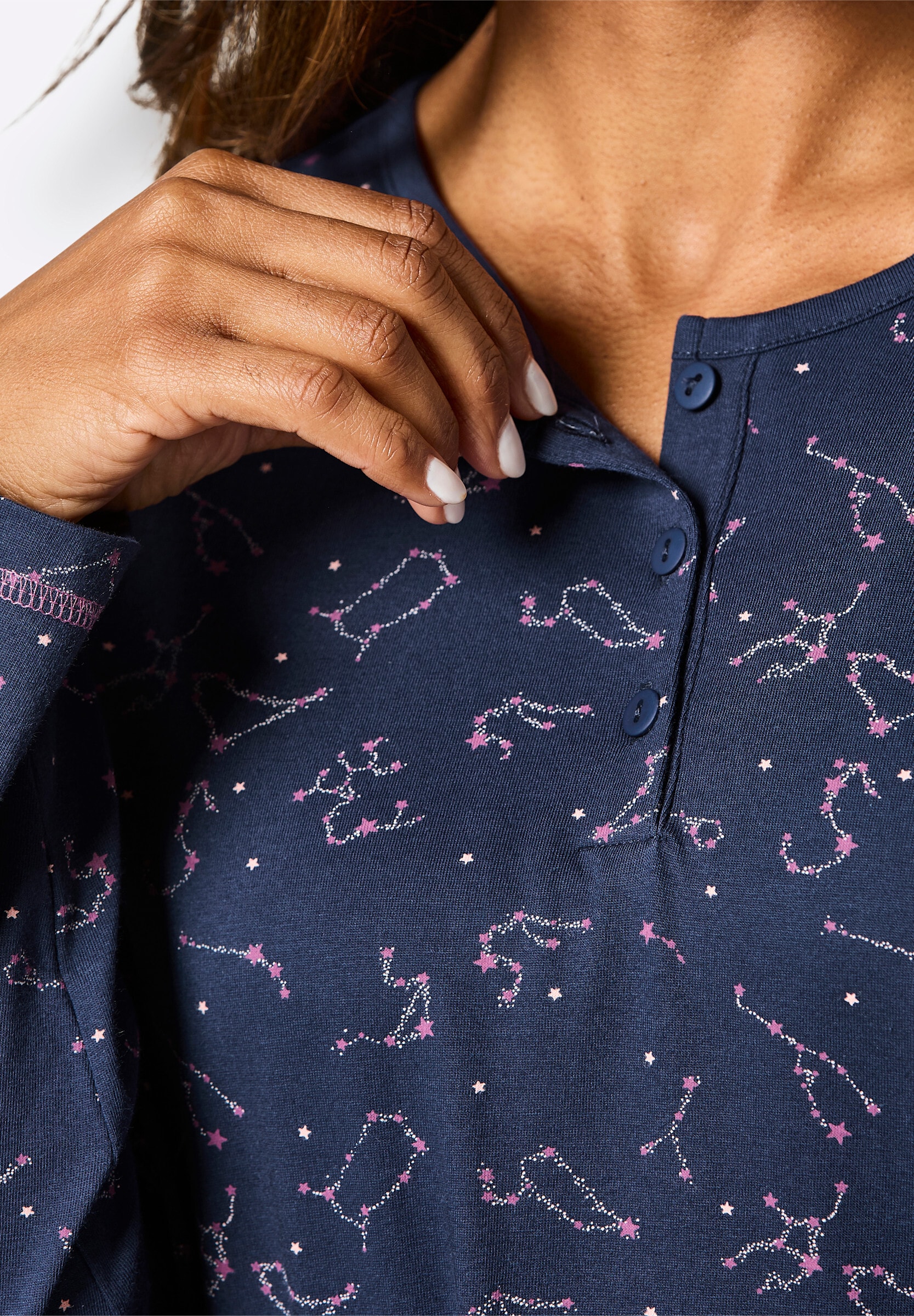 comtessa Pyjama »Nachthemd Nachthemd mit Sternbild-Motiven« 1 Stk.