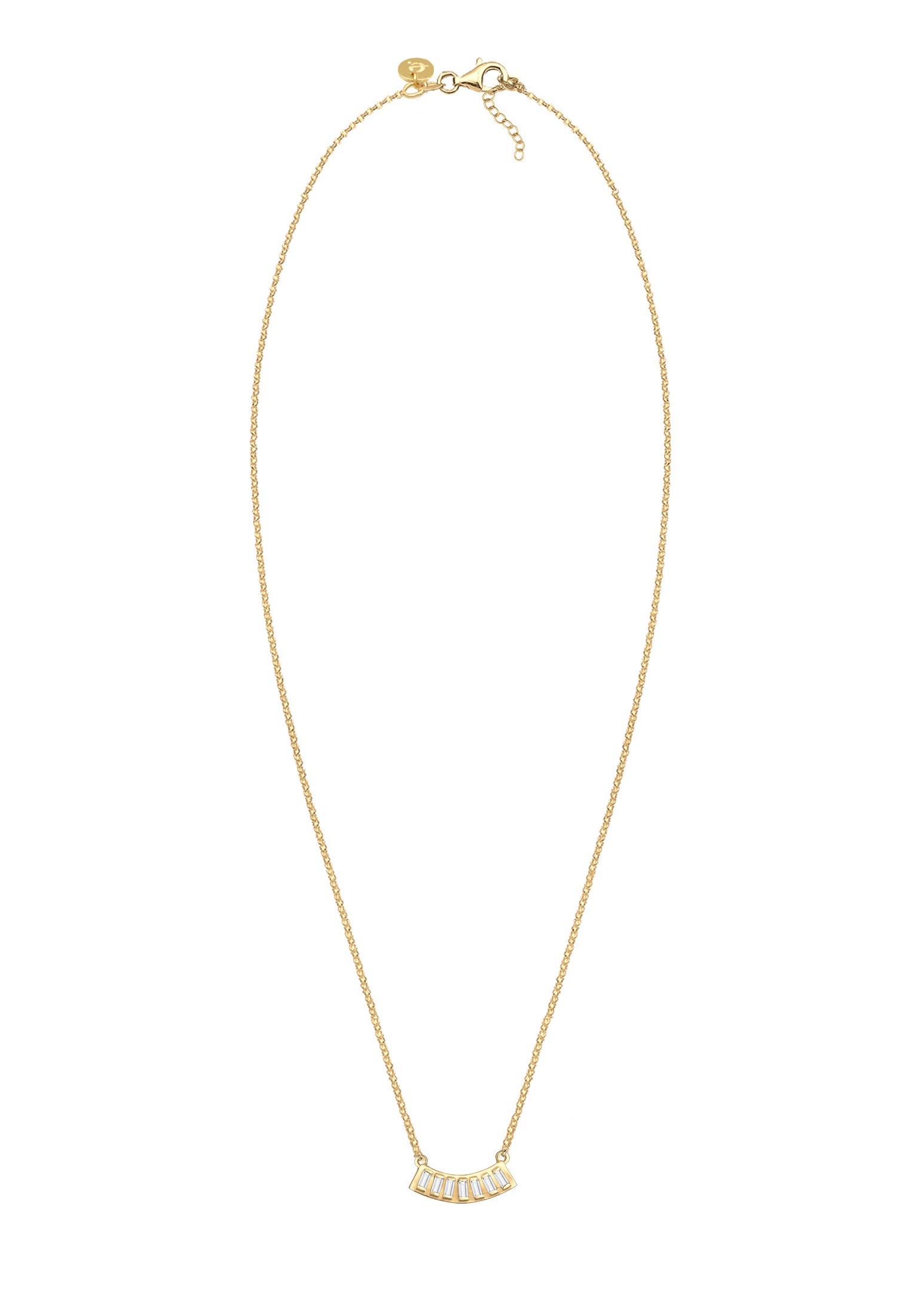 Elli Premium Silberkette »Halskette Layer Rechteck Geo Topas Edelstein 925er Silber«