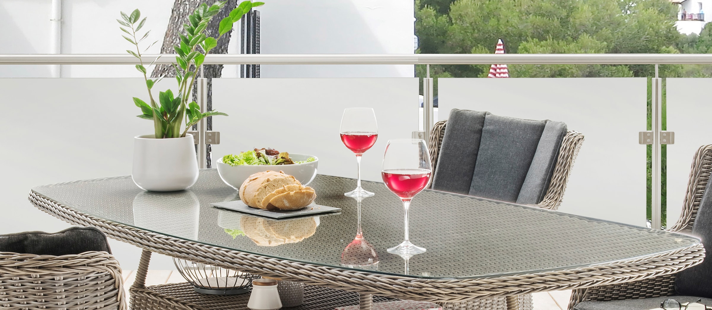 Destiny Gartentisch »LUNA«, Aluminium, Polyrattan