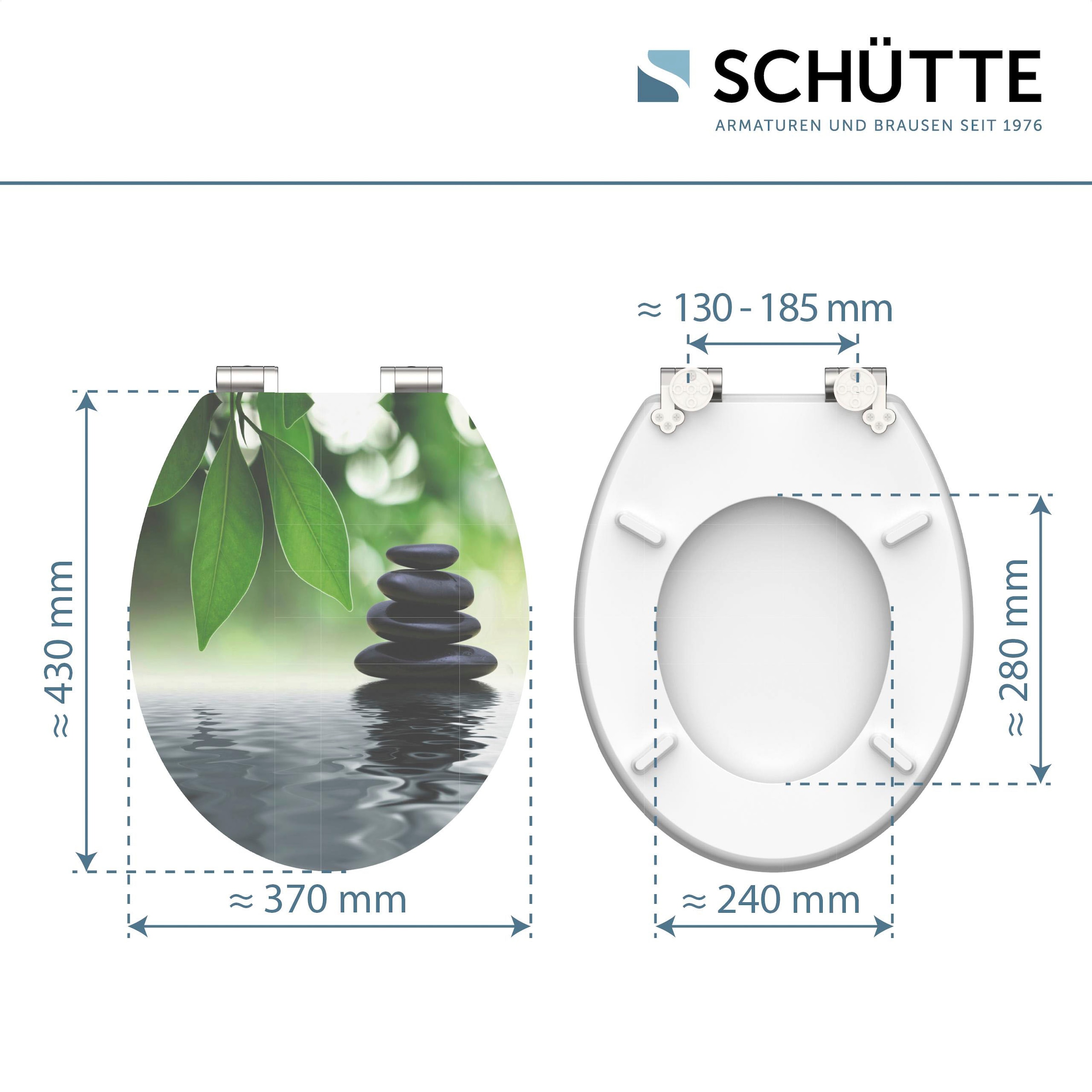 Schütte WC-Sitz »Oasis«, High Gloss mit MDF Holzkern, mit Absenkautomatik