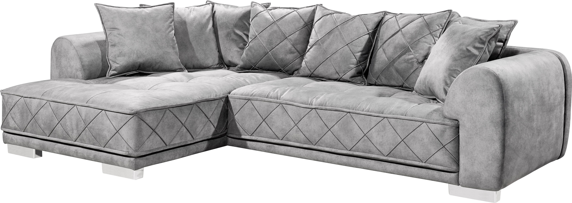 ED EXCITING DESIGN Ecksofa Sentina, mit Rückenkissen