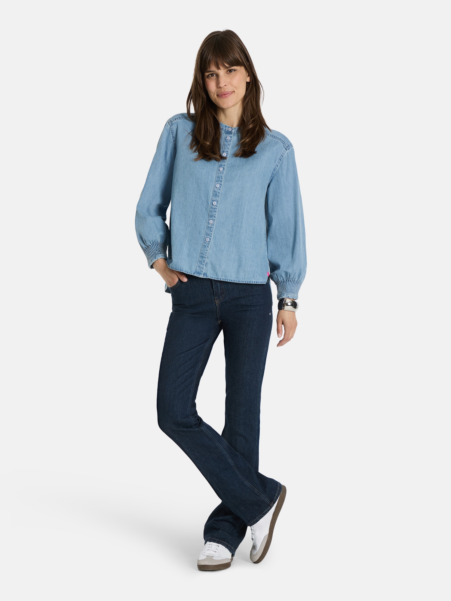 Lieblingsstück Langarmbluse »EvitaL« im Denim-Look