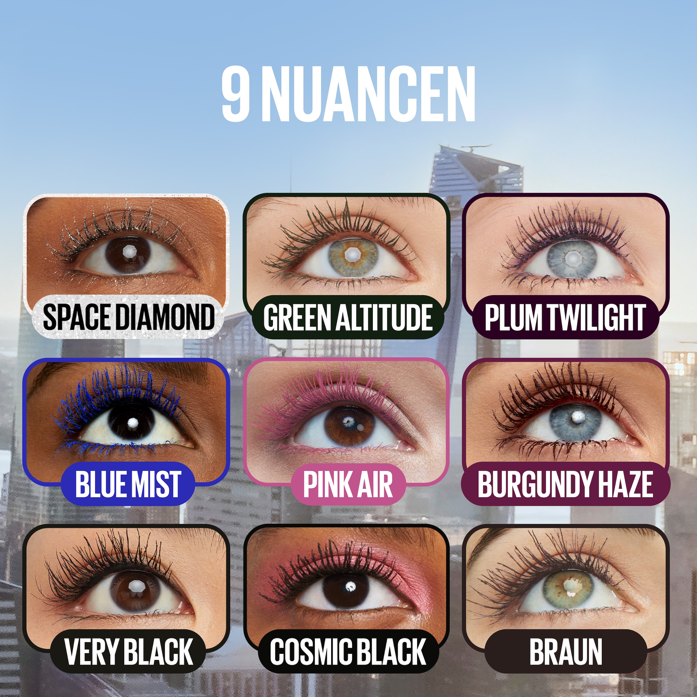 MAYBELLINE NEW YORK Mascara »Lash Sensational Sky High DP« mit kosmisch schwarzem Effekt