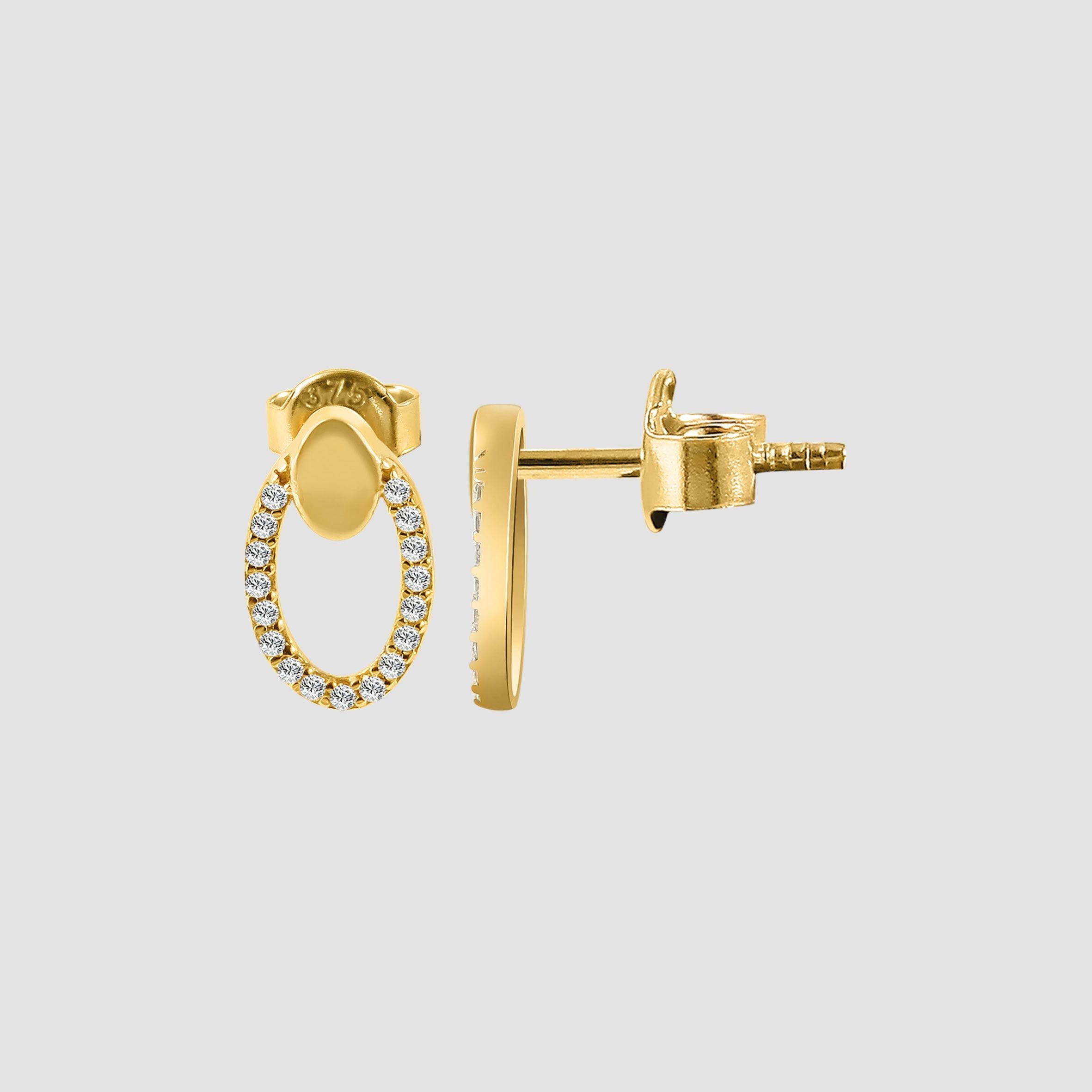 Adelia´s Paar Ohrstecker »Damen Ohrringe ¿ Ohrstecker aus 375 Gold mit Zirkonia«