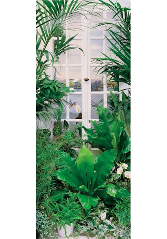 Papermoon Fototapete »Flower Window - Türtapete«, matt, Vlies, 2 Bahnen, 90 x 200 cm kaufen