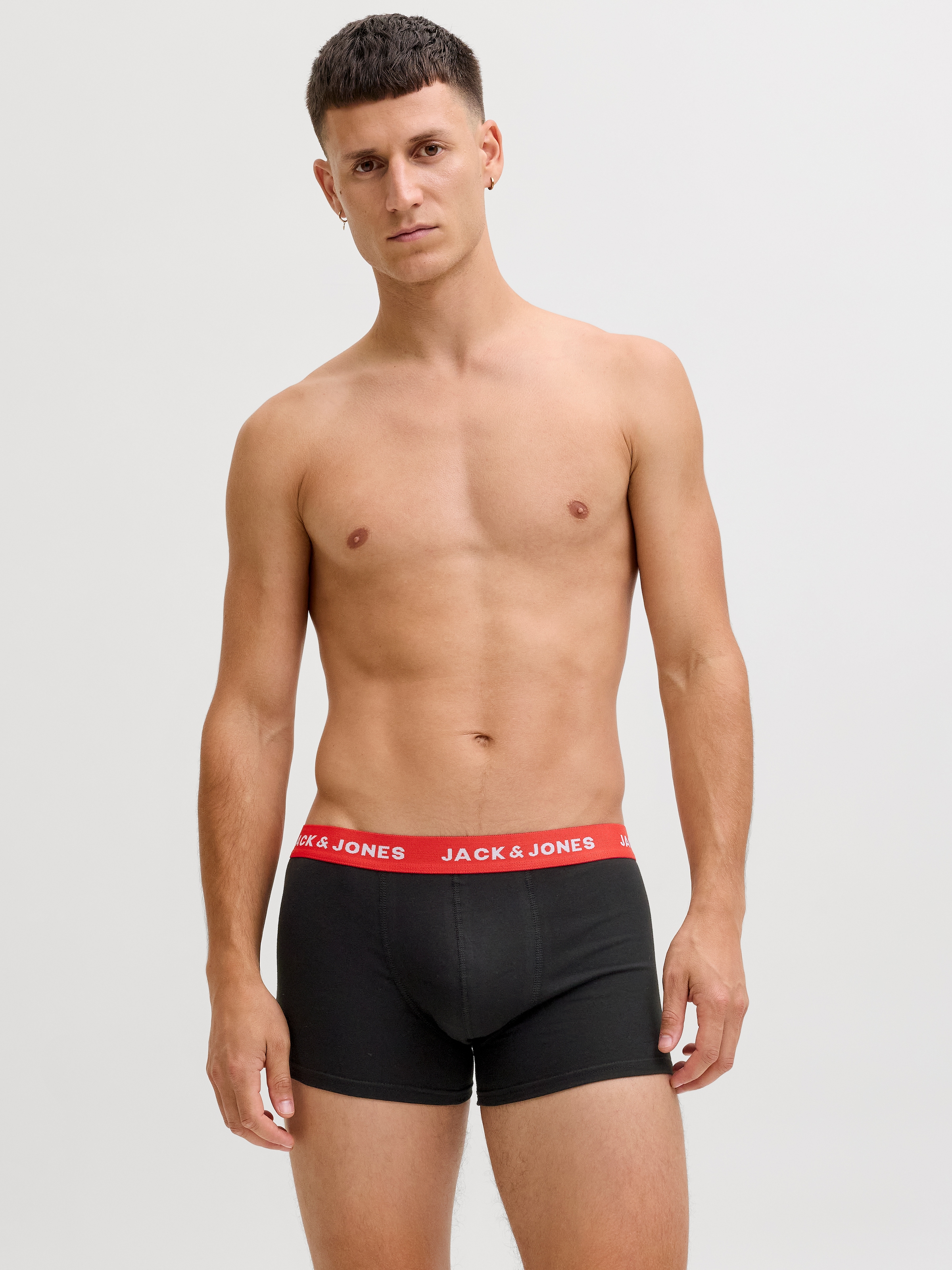 Jack & Jones Trunk »JACHUEY  bequeme Passform und elastischem Bund« Packung, 5er-Pack, 5 Stk. unifarben, basic, eng anliegend, Baumwollmischung, Bündchen
