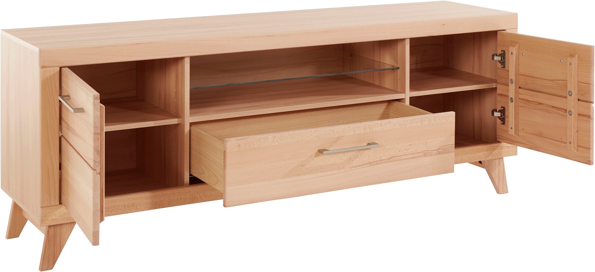 VOGL Möbelfabrik Lowboard »1237«, Massivholzfront, Breite ca. 171 cm, mit Softclose Funktion