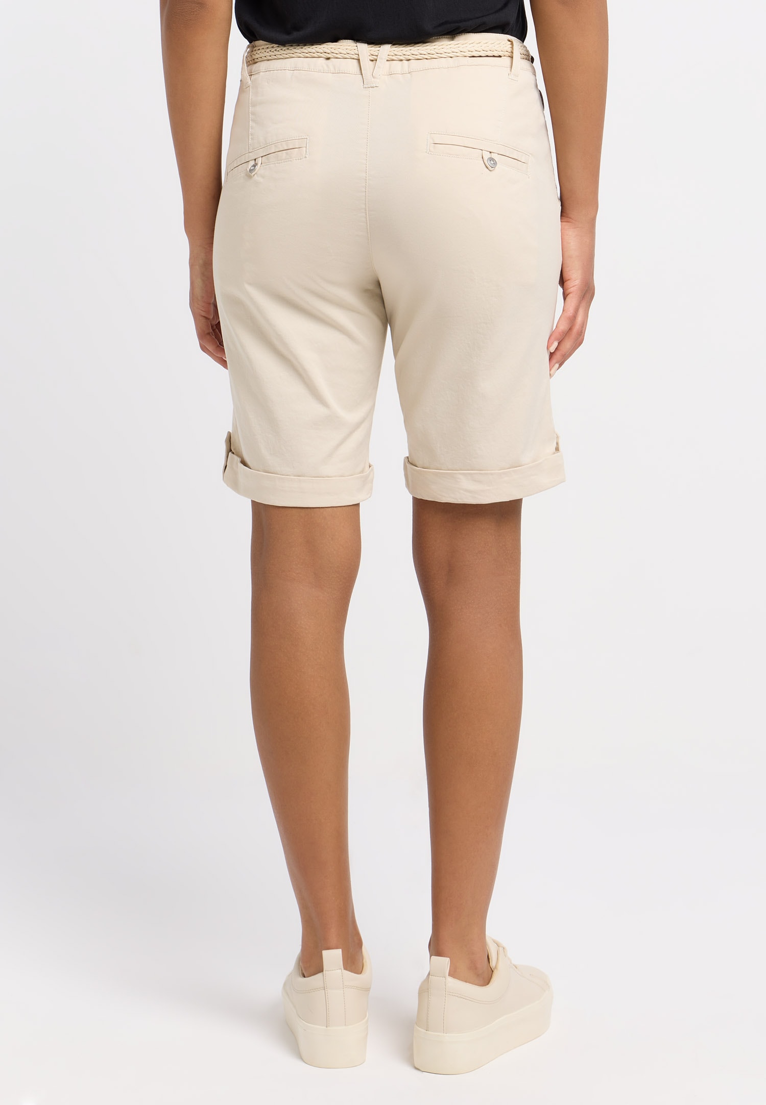 Ragwear Bermudas »YOTO«  Elastischer Twill, leicht gepeached und mit Gürtel